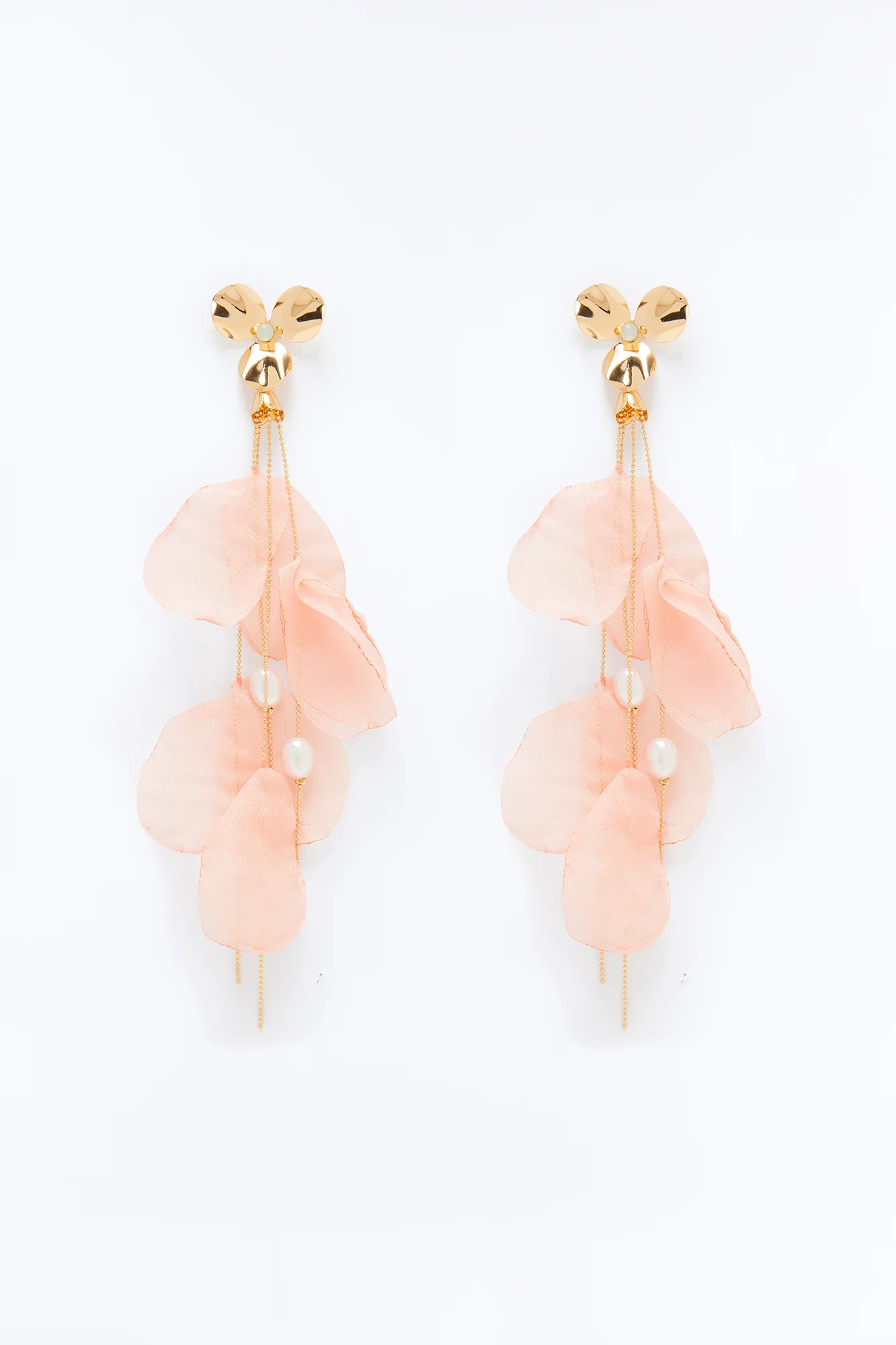 Spring Fever Drop Earrings - Gold/Pink - Image 3
