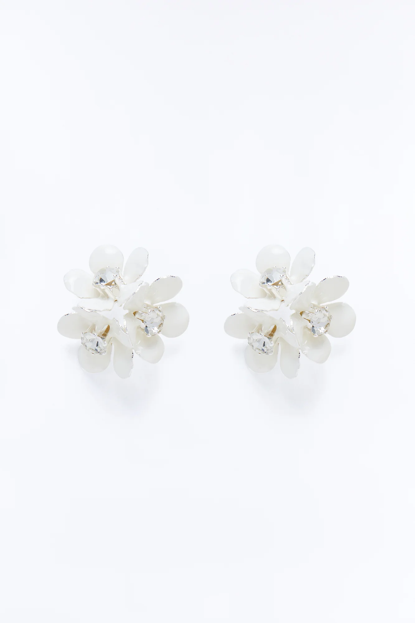 Spring Showers Stud Earrings - White - Image 3