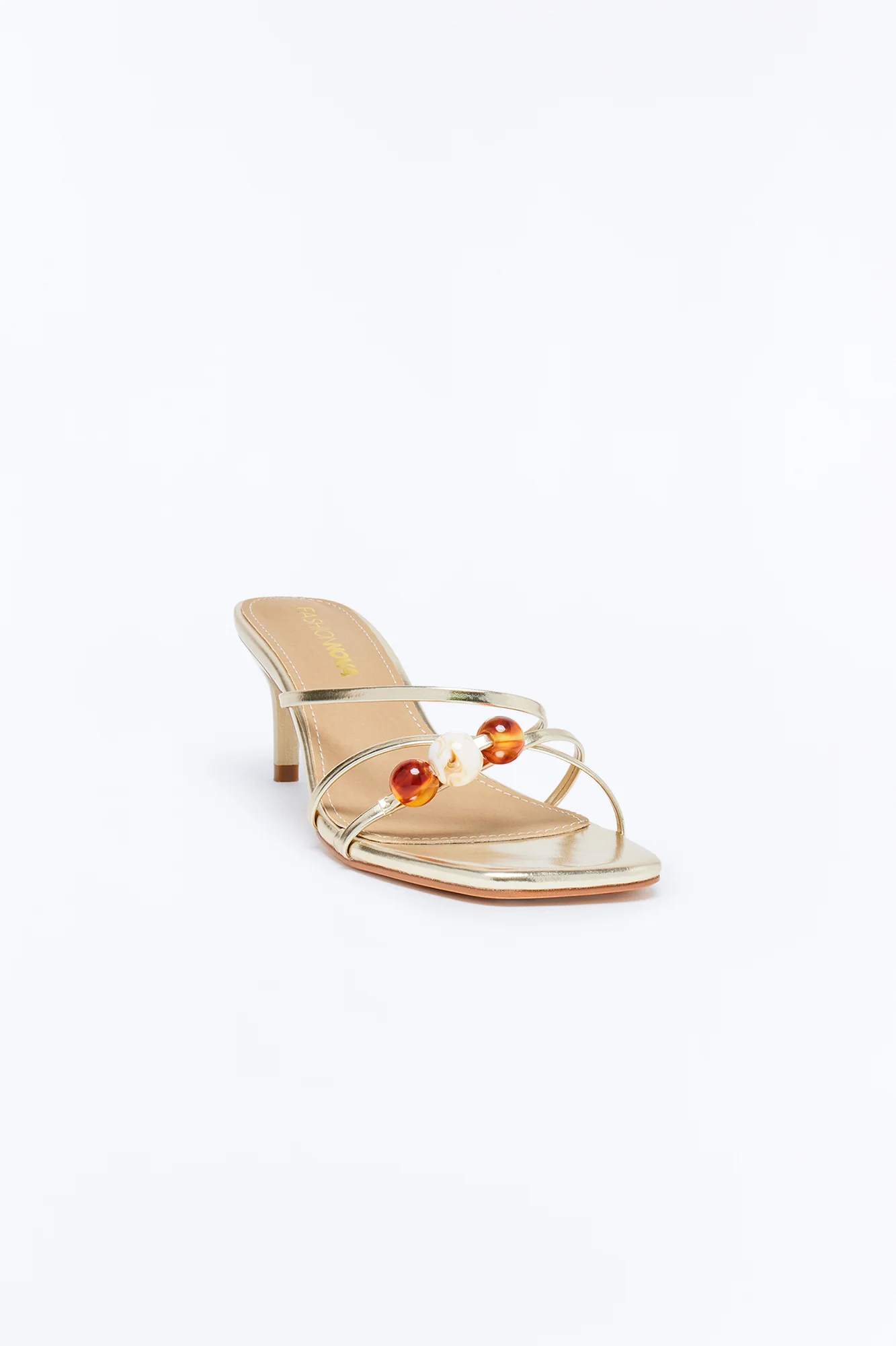 Spruce Beaded Mules - Gold - Image 4