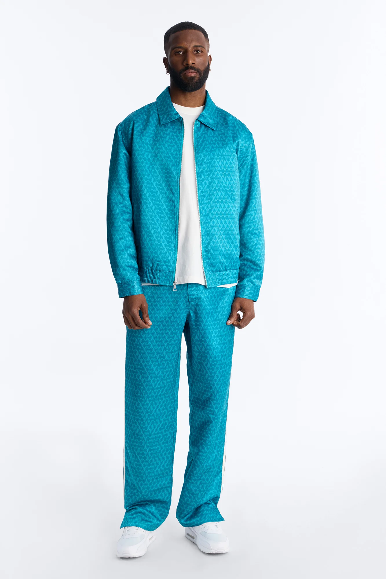 St. Tropez Motif Rope Applique Bomber Jacket - Blue - Image 2