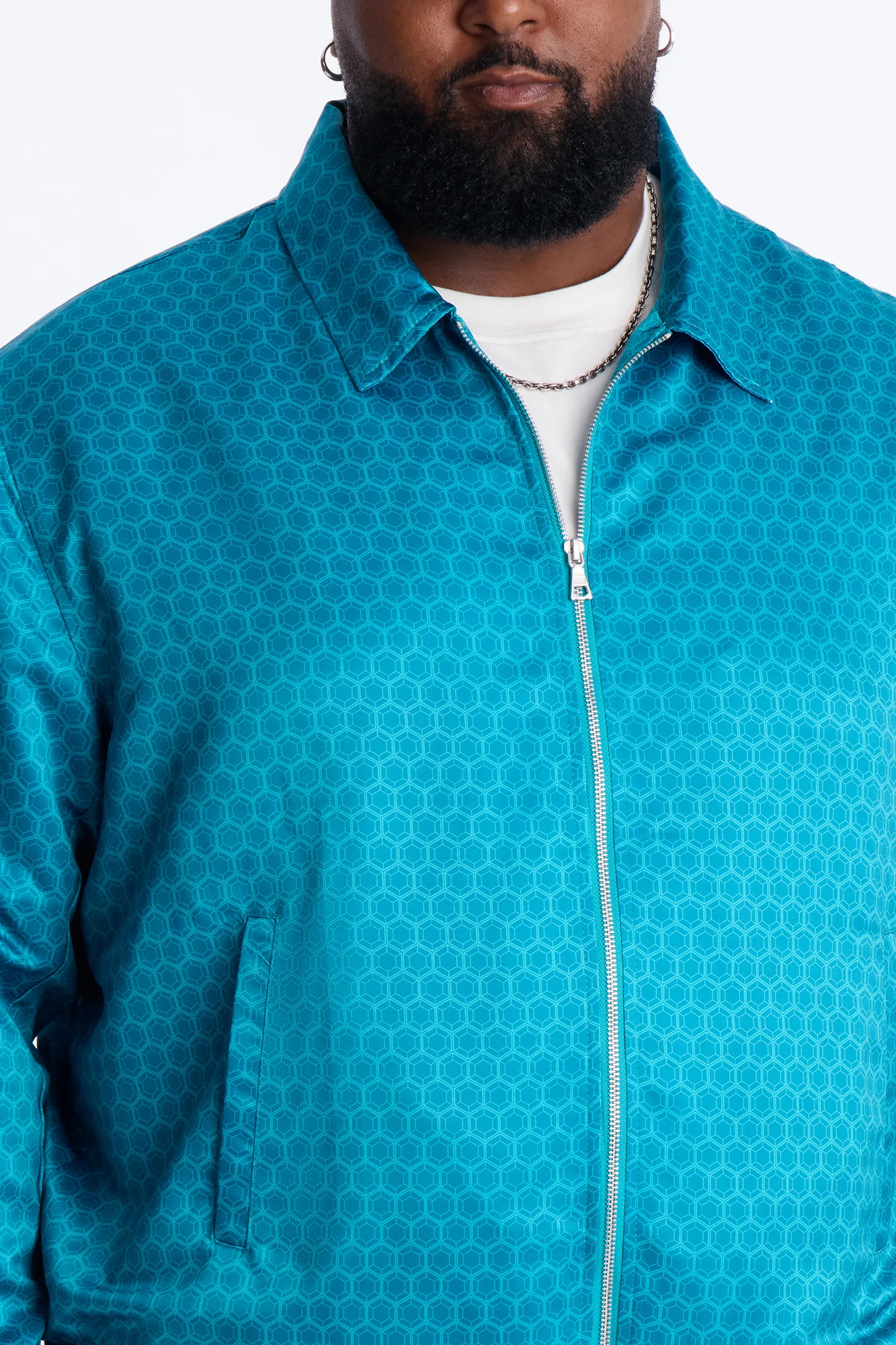 St. Tropez Motif Rope Applique Bomber Jacket - Blue - Image 7