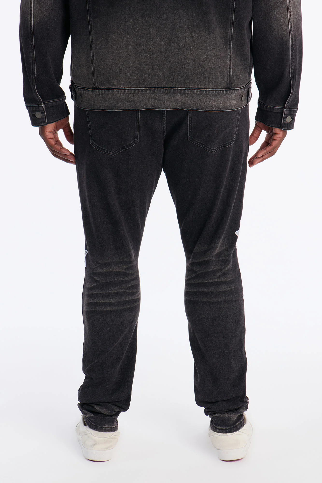 Stacked Skinny Electric Stretch Denim Jeans - Black Wash - Image 8