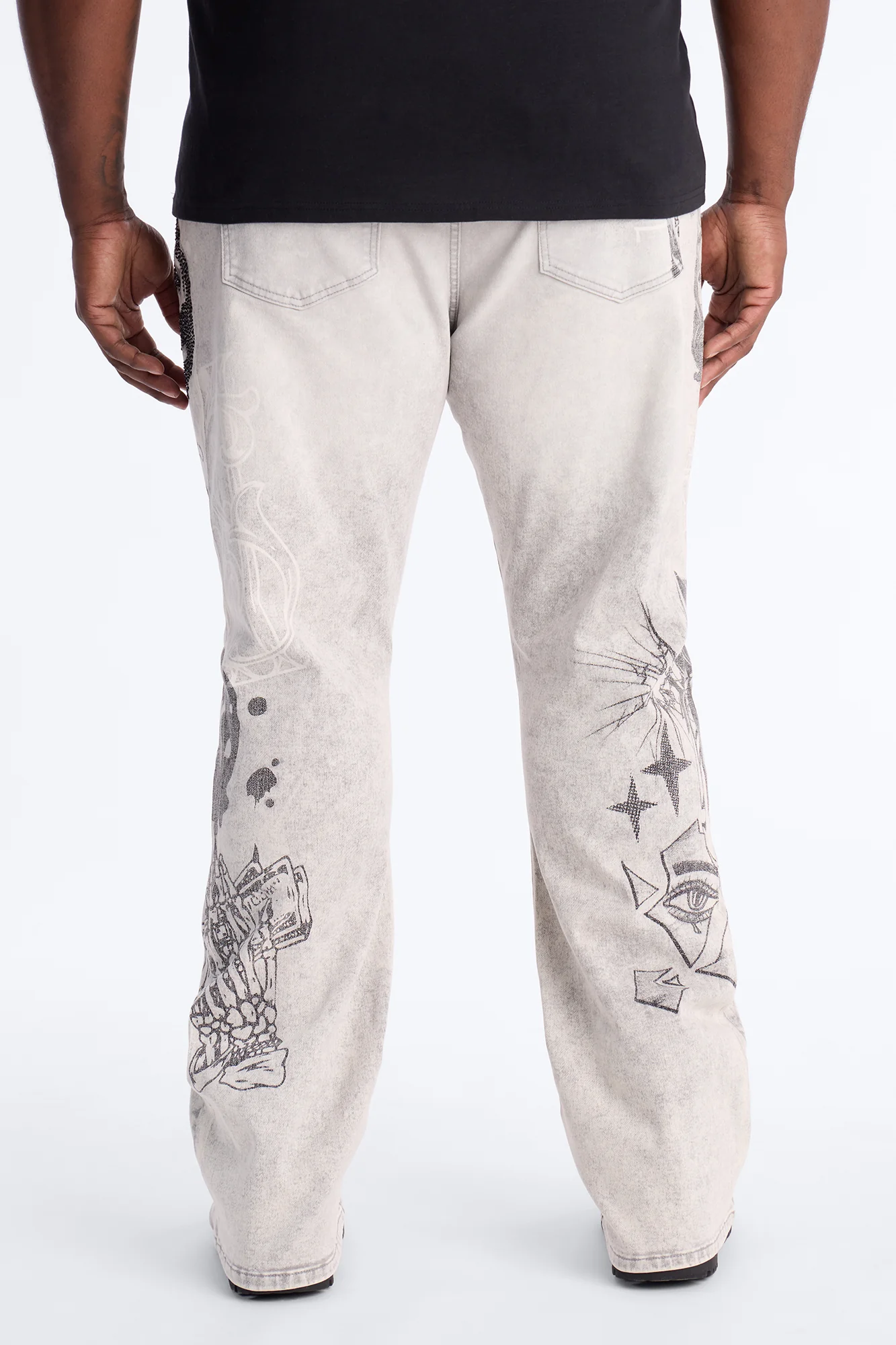 Stacked Skinny Flare Ace Royale Jean - Grey - Image 11