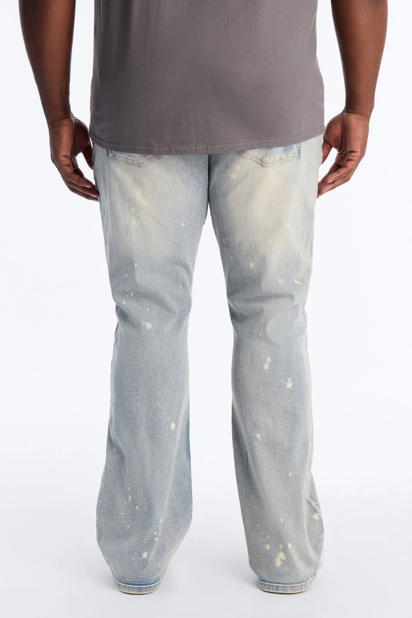 Stacked Skinny Flare Distressed Me Out Jean - Light Wash - Image 9