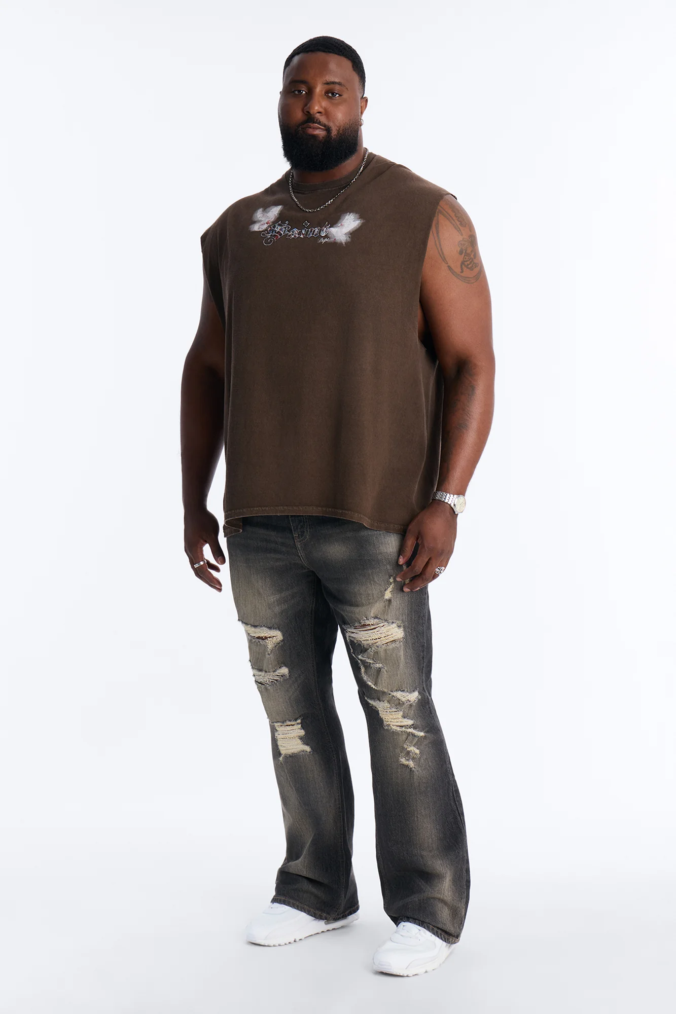 Stacked Slim Flare Make It Distressed Jean - Black Wash - Image 6