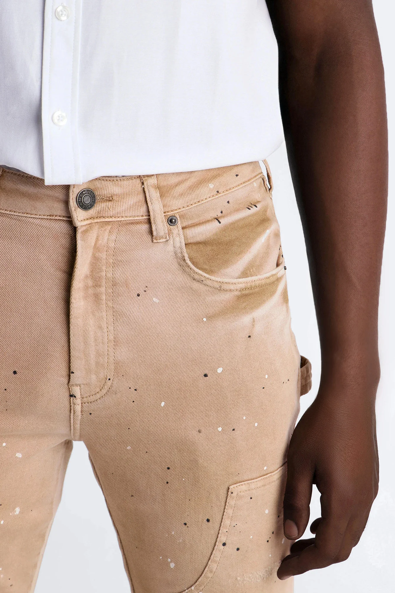 Stacked Skinny Flare Old Painters Carpenter Jean - Khaki - Image 3