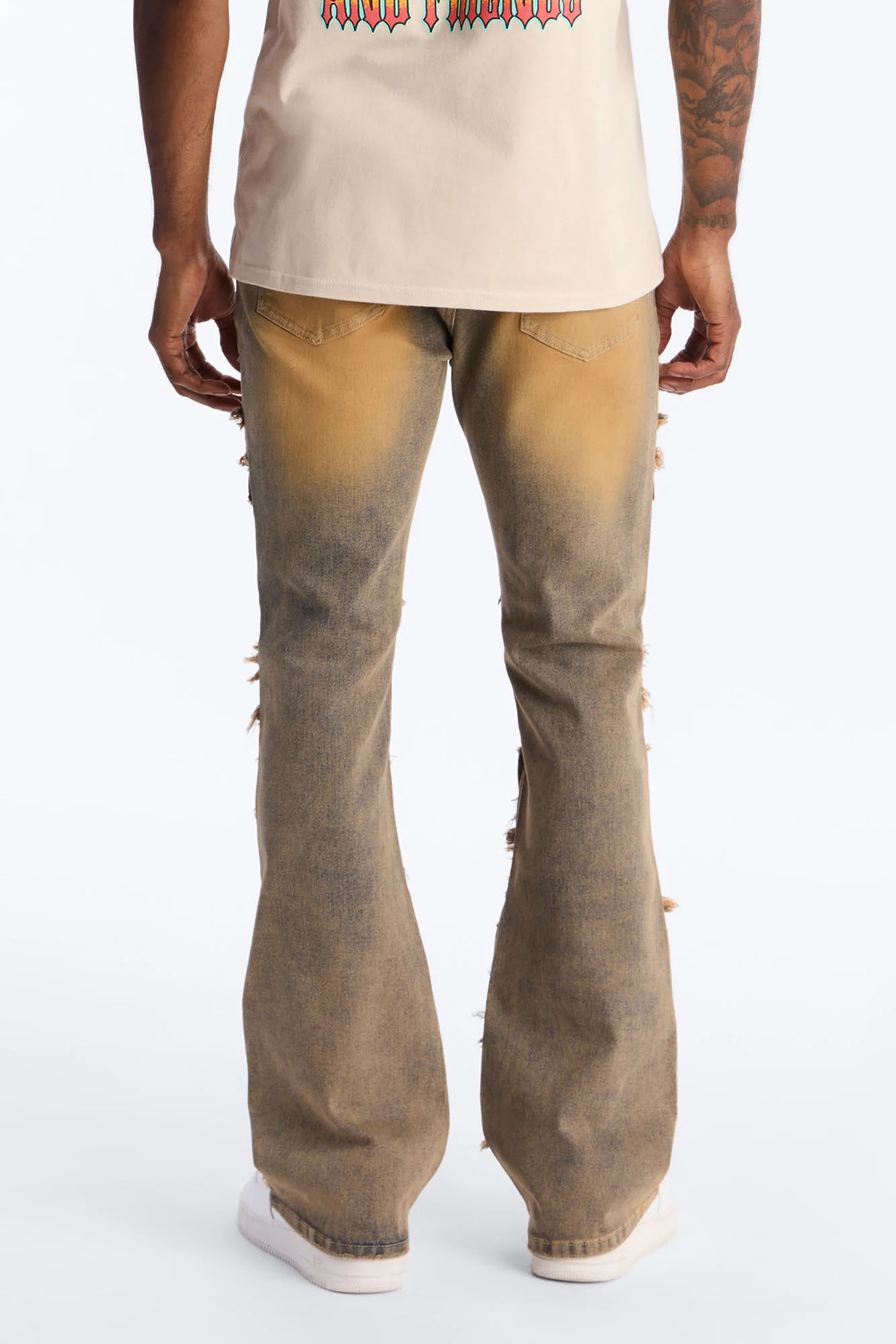 Stacked Skinny Flare With Tapestry Hit Jean - Vintage Wash - Image 5