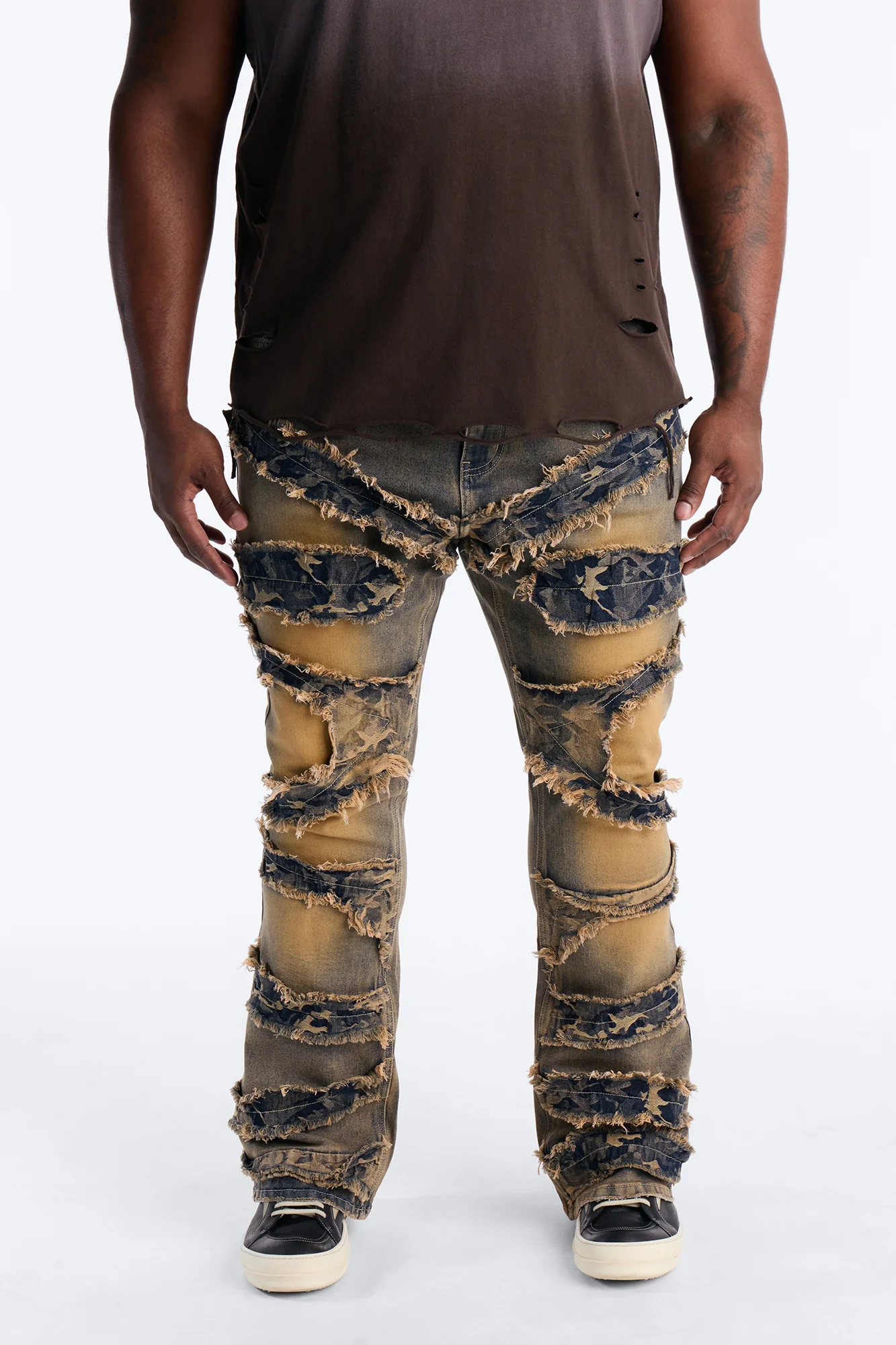 Stacked Skinny Flare With Tapestry Hit Jean - Vintage Wash - Image 6