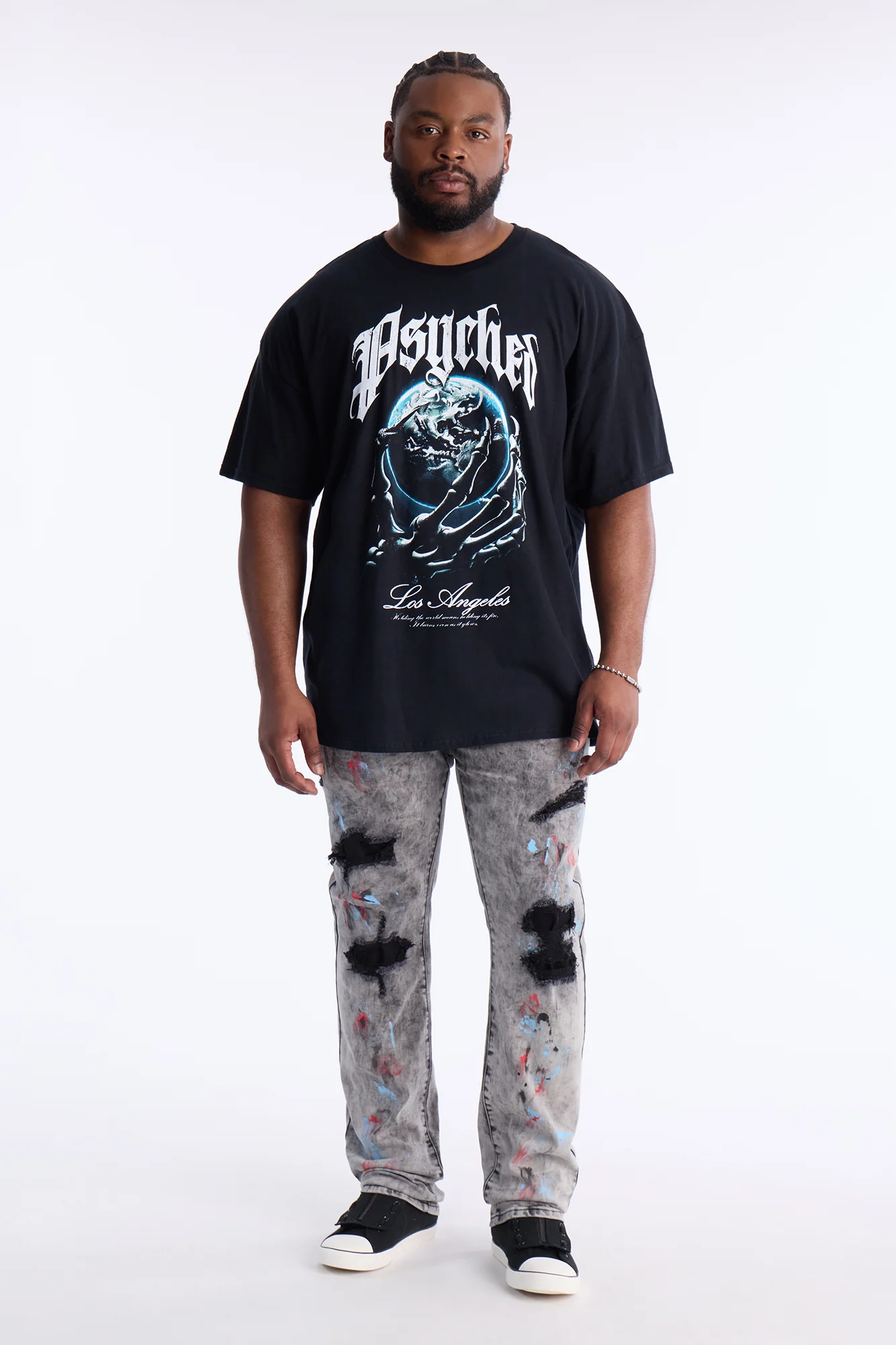 Stacked Skinny Urban Spill Jean - Black Wash - Image 6