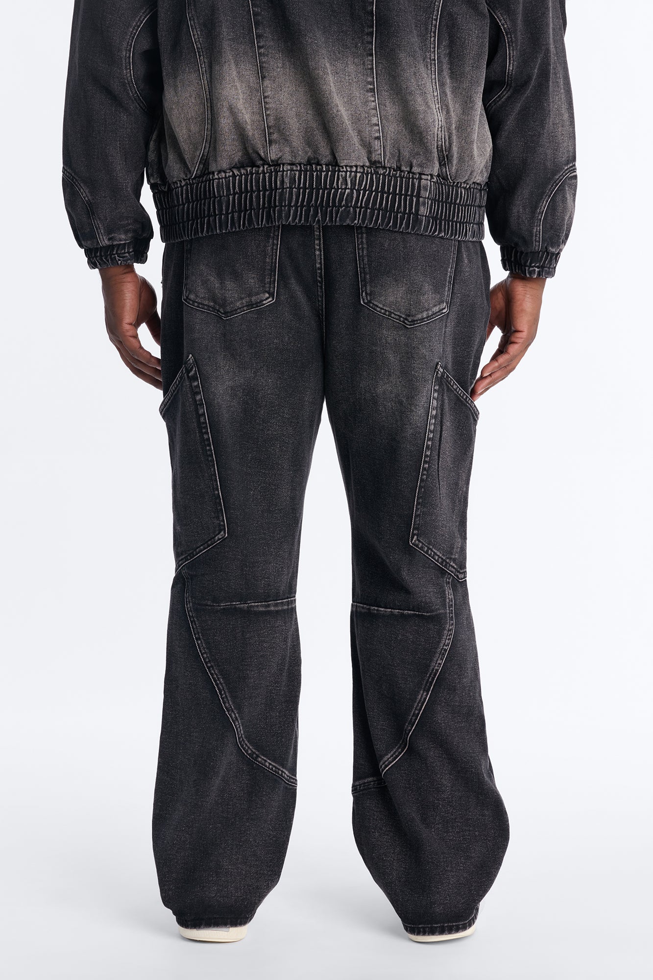 Stacked Slim Flare Panel Feeling It Jean - Black Wash - Image 8