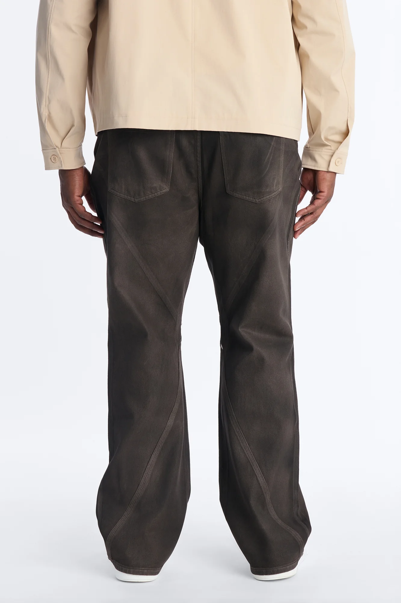 Stacked Slim Flare Phantom Waxed Jean - Olive - Image 7