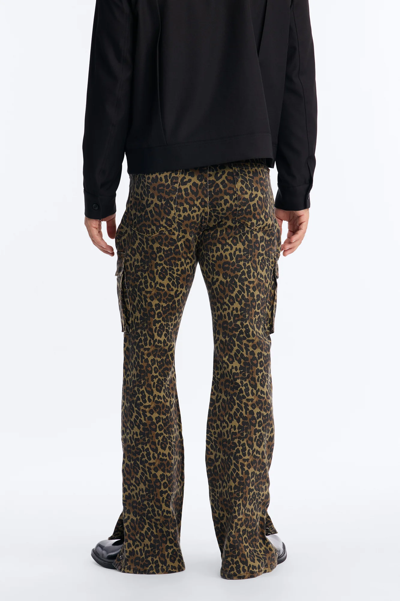 Stacked Slim Flare Wildin Out Snap Slit Jean - Brown - Image 5