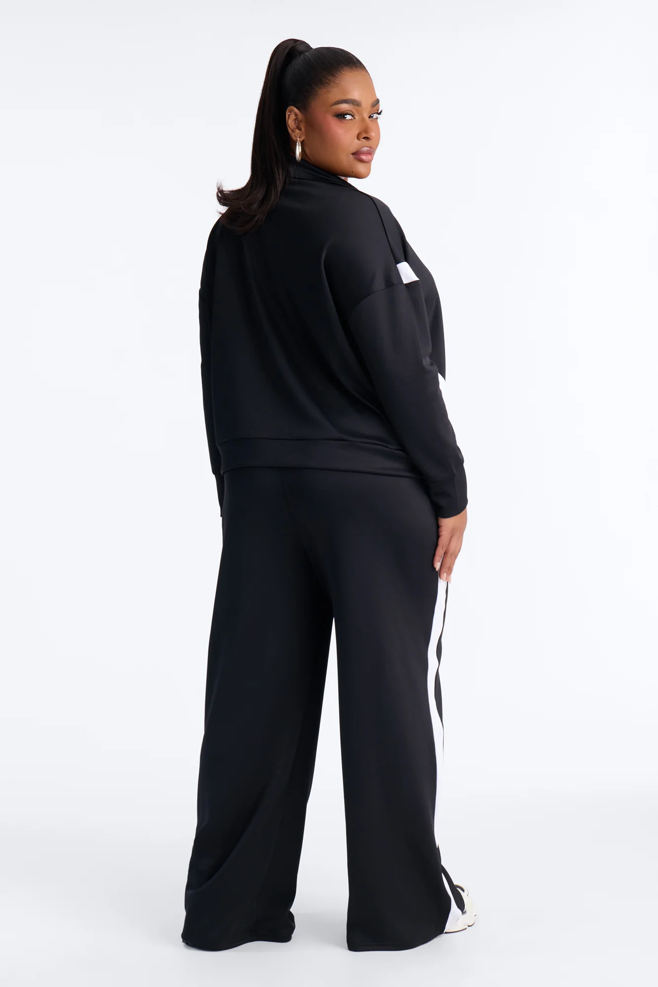 Stacy Scuba Zip Up Pant Set - Black - Image 8