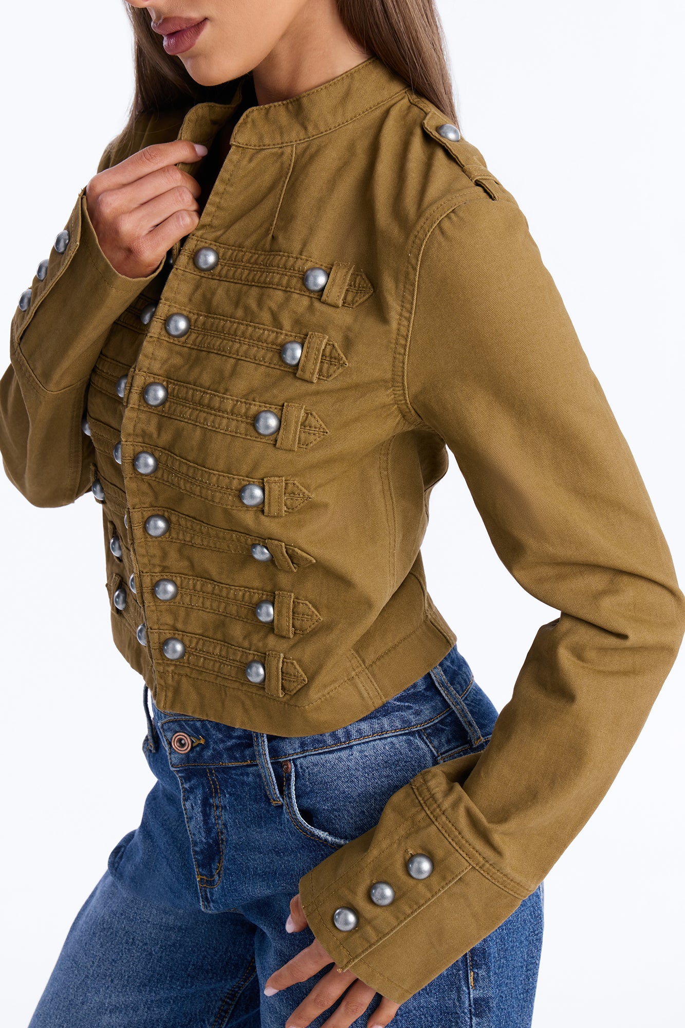 Stand For Something Twill Militant Conductor Jacket - Moss - Image 3