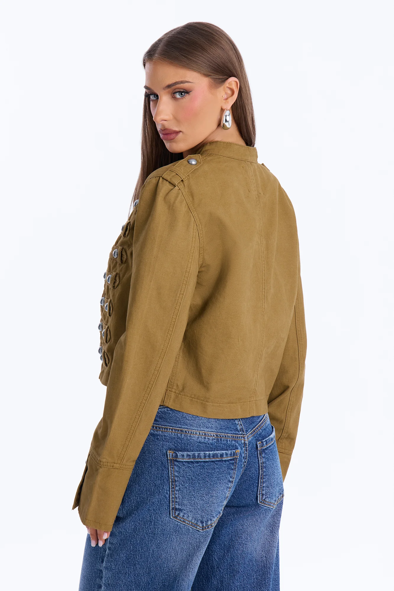 Stand For Something Twill Militant Conductor Jacket - Moss - Image 4