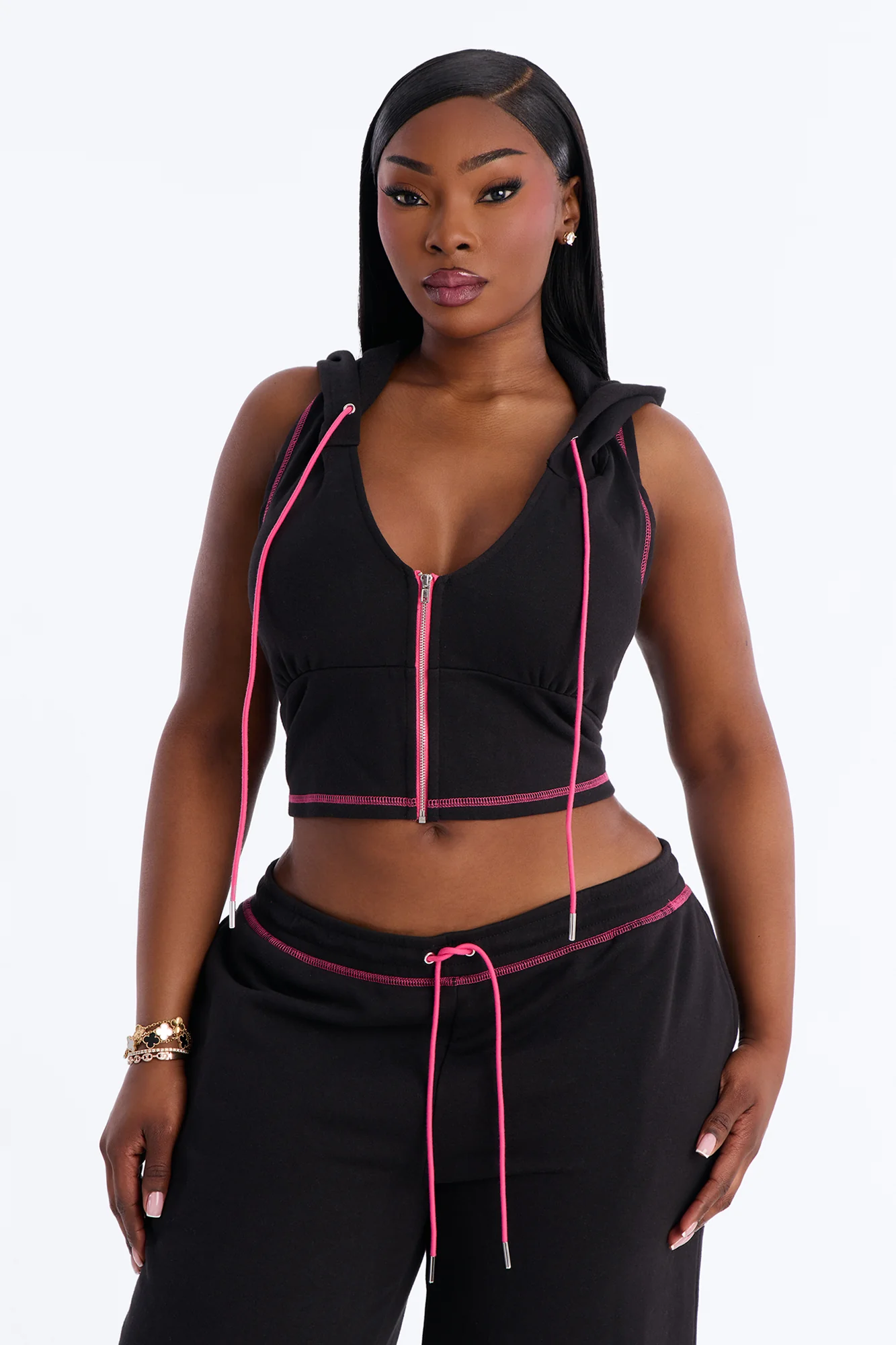 Star Girl Embellished Pant Set - Black - Image 7