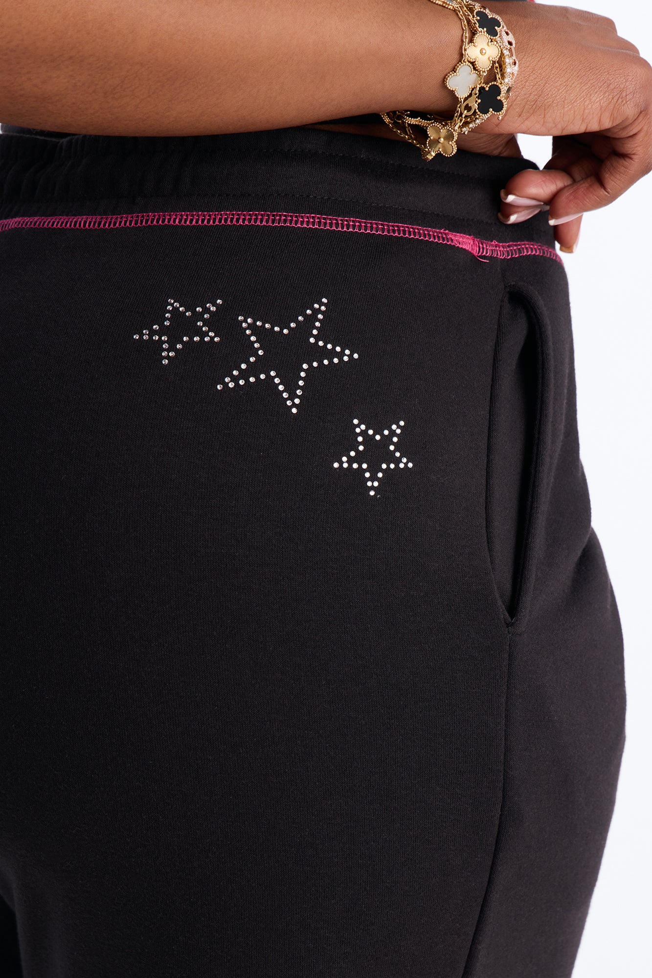 Star Girl Embellished Pant Set - Black - Image 8