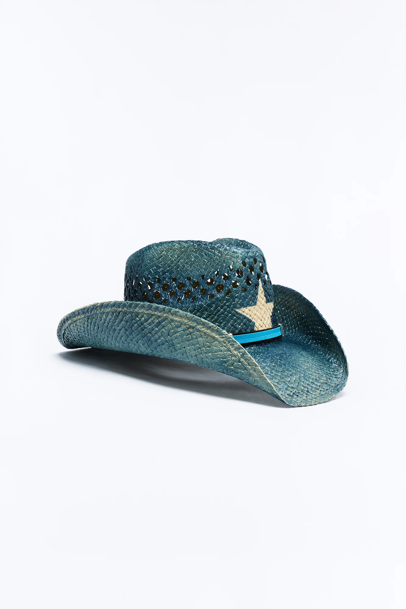 Star Of The Rodeo Straw Cowboy Hat - Blue - Image 3