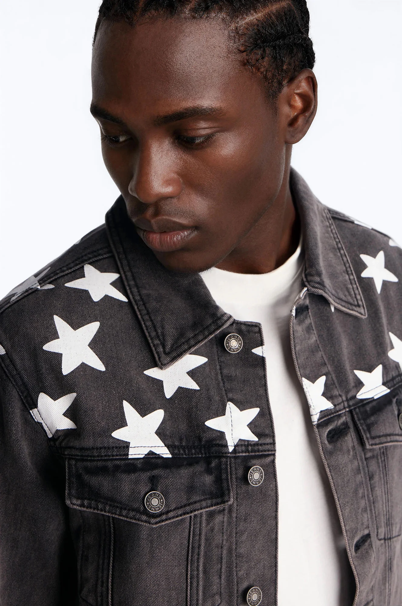 Star Spangled Denim Trucker Jacket - Black Wash - Image 3