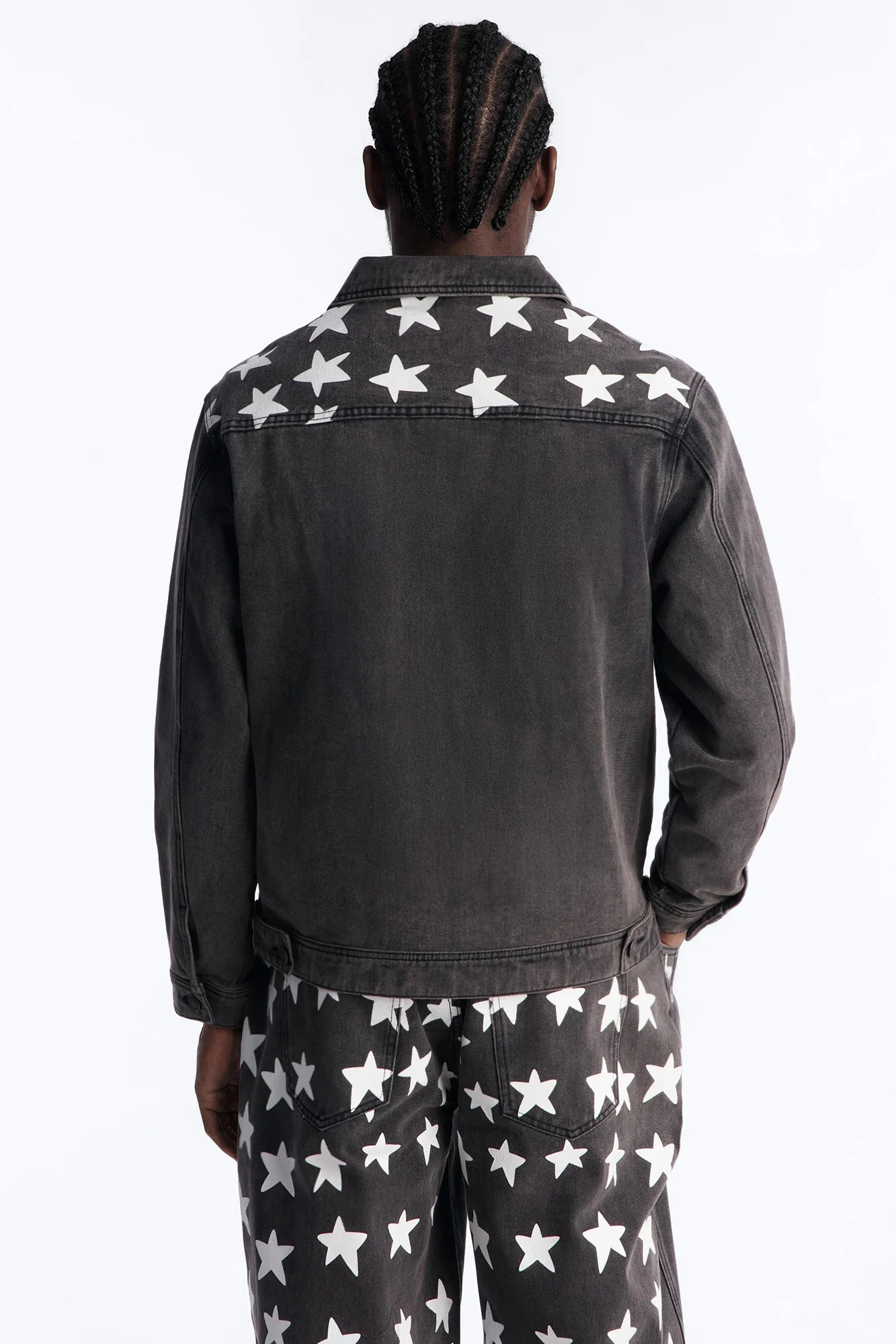 Star Spangled Denim Trucker Jacket - Black Wash - Image 4
