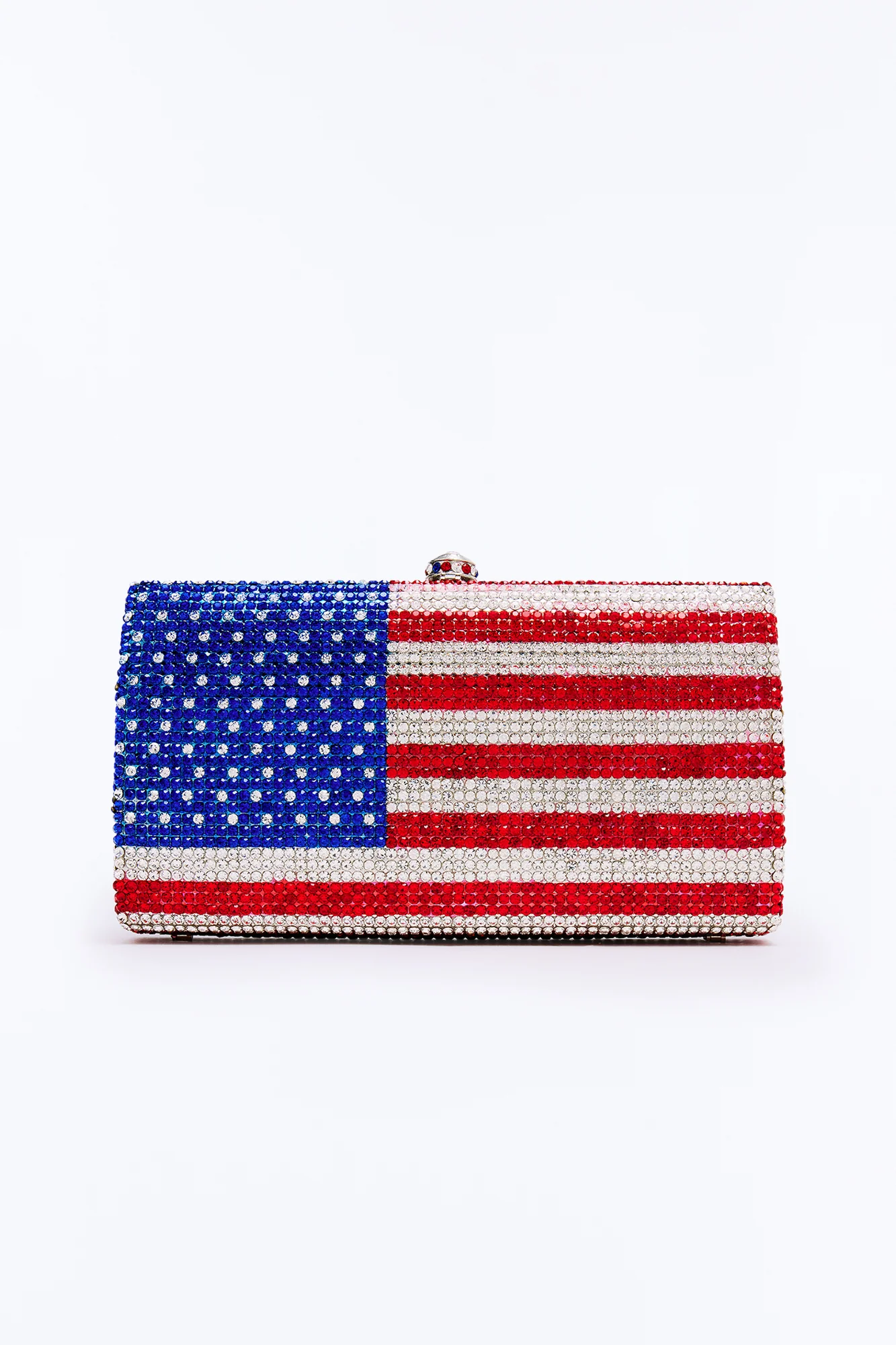 Star Spangled Shine Rhinestone Clutch - Red/combo - Image 4