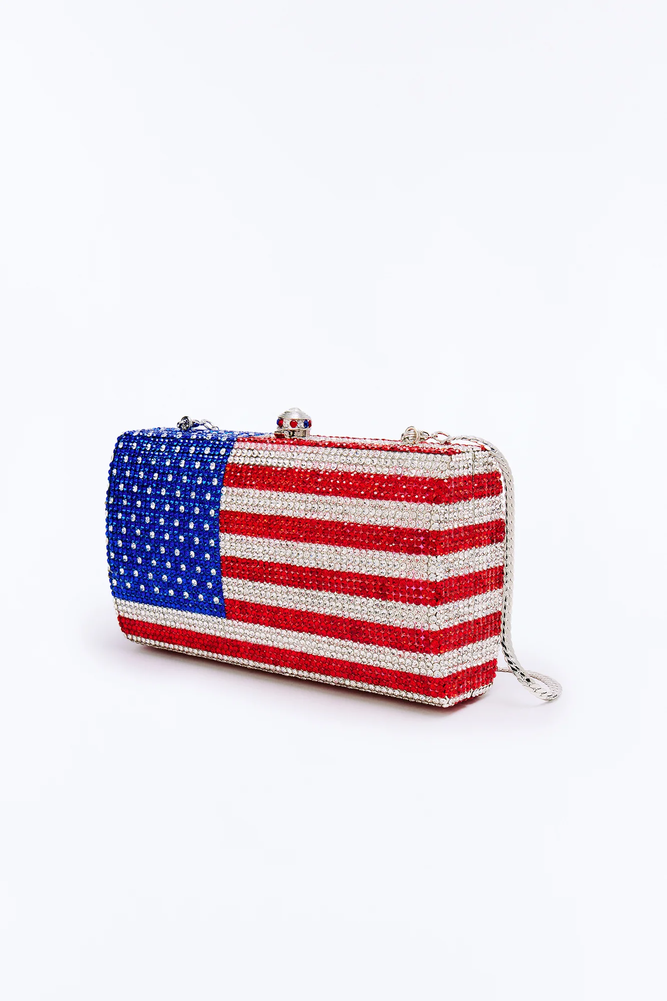 Star Spangled Shine Rhinestone Clutch - Red/combo - Image 5