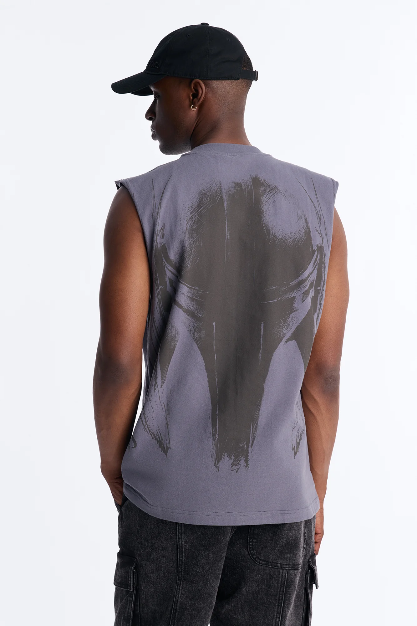 Star Wars Mandalorian Heavy Weight Muscle Tee - Charcoal