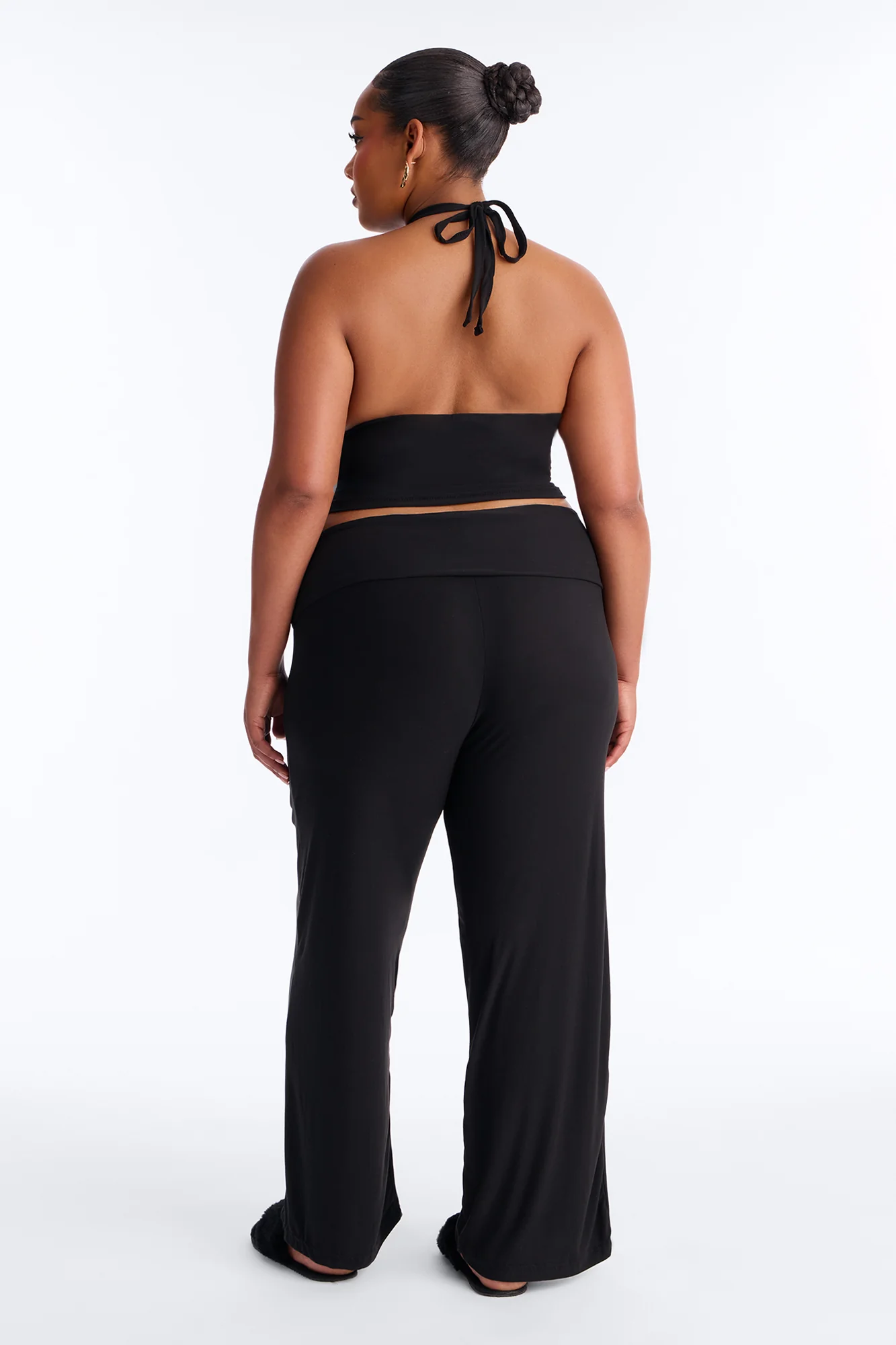 Stay Cozy Halter PJ Pant Set - Black - Image 7