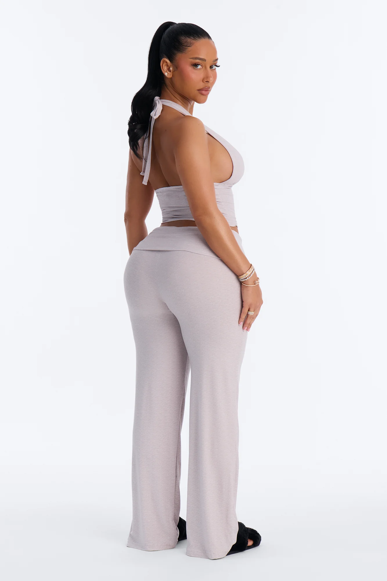 Stay Cozy Halter PJ Pant Set - Heather Grey - Image 4