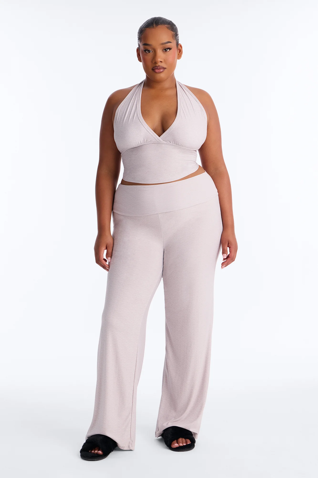 Stay Cozy Halter PJ Pant Set - Heather Grey - Image 5