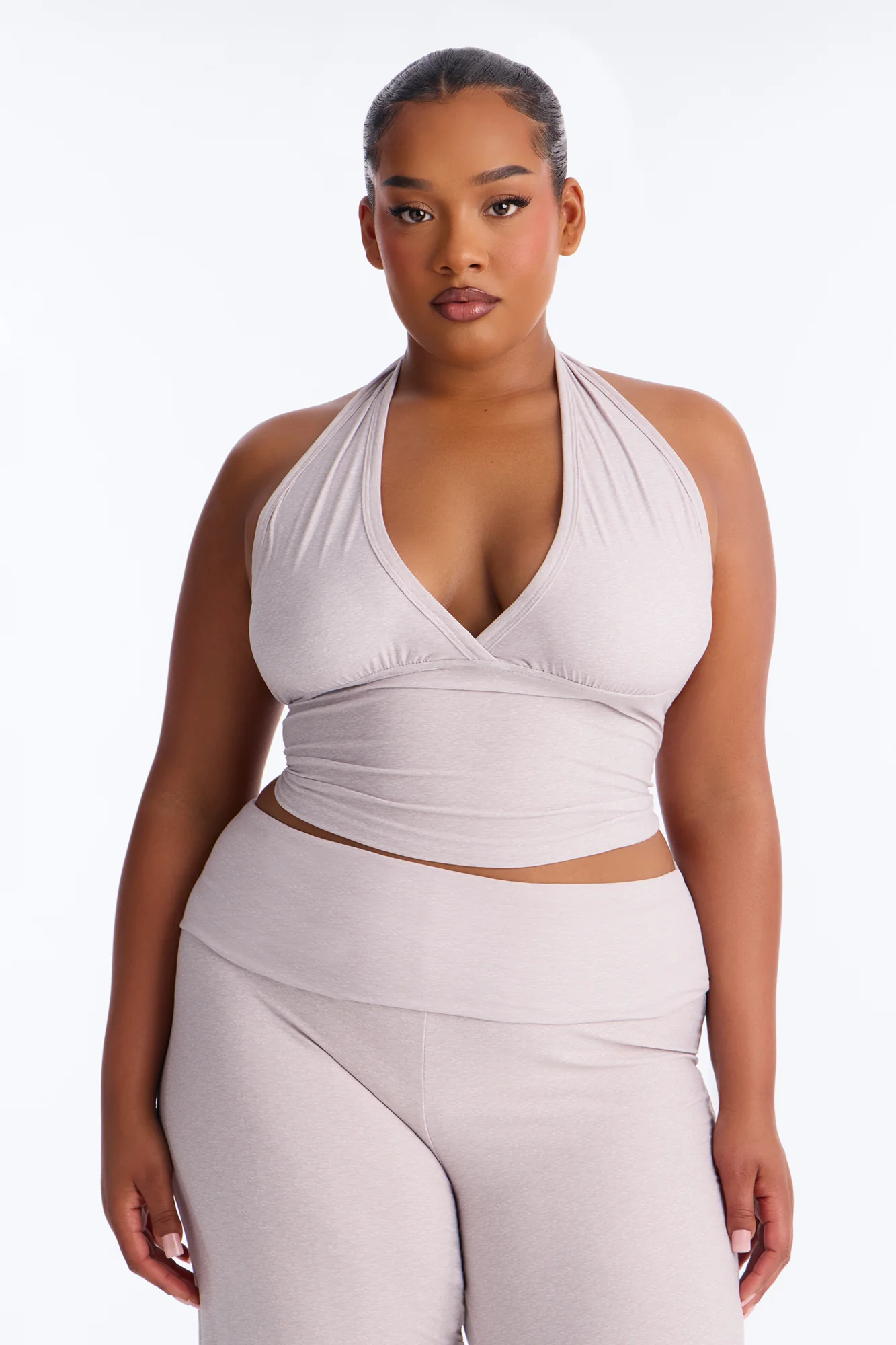 Stay Cozy Halter PJ Pant Set - Heather Grey - Image 6