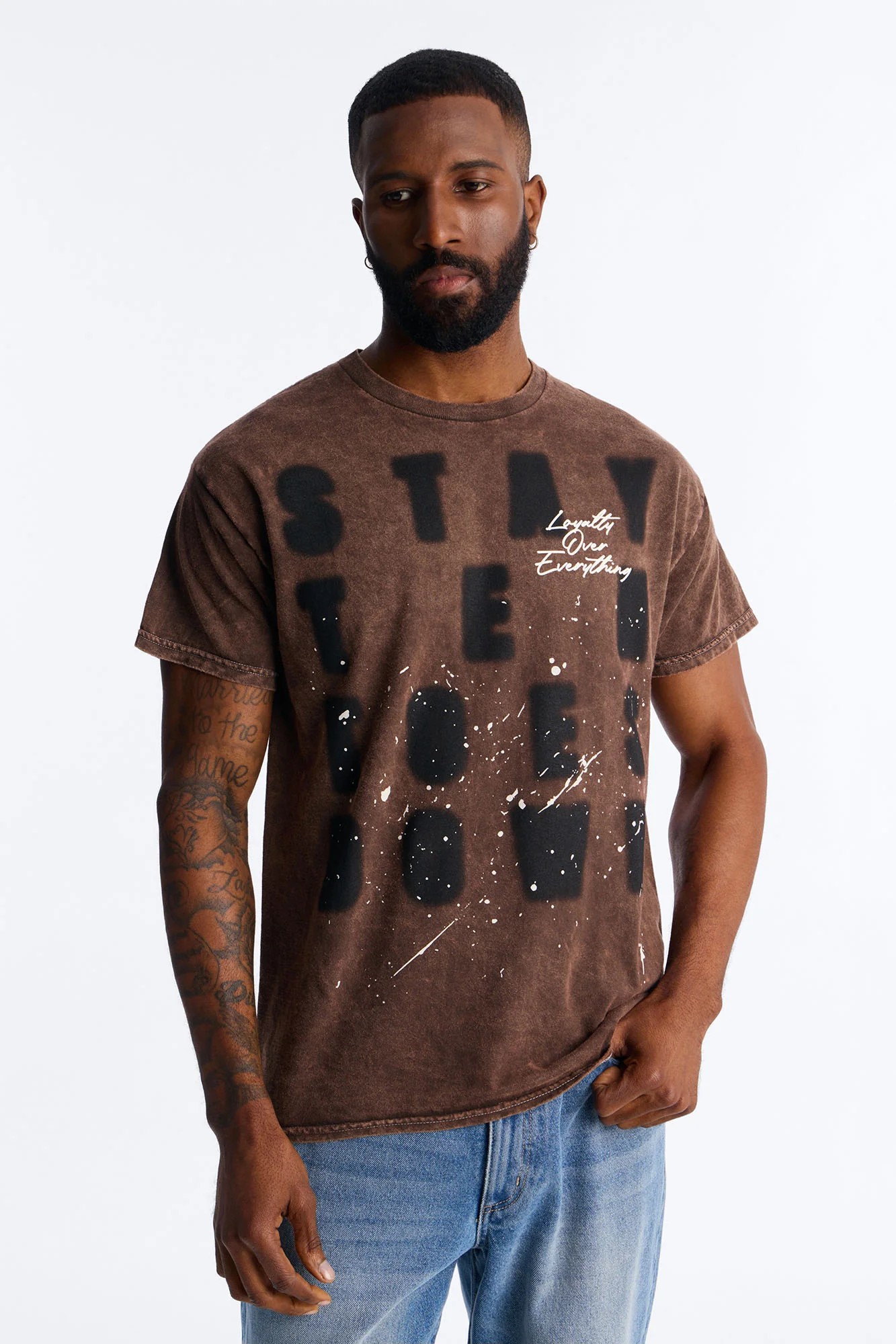 Stay Ten Toes Down Short Sleeve Tee - Chocolate