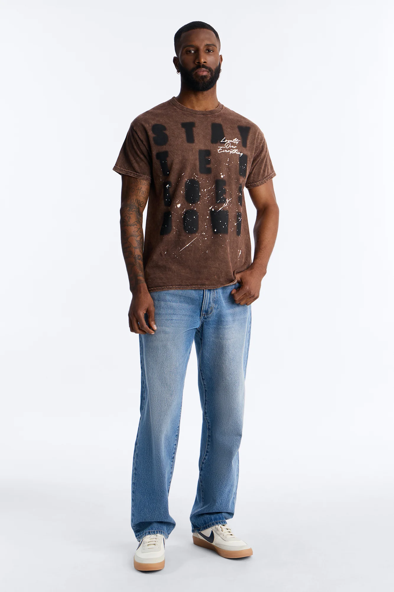 Stay Ten Toes Down Short Sleeve Tee - Chocolate - Image 2
