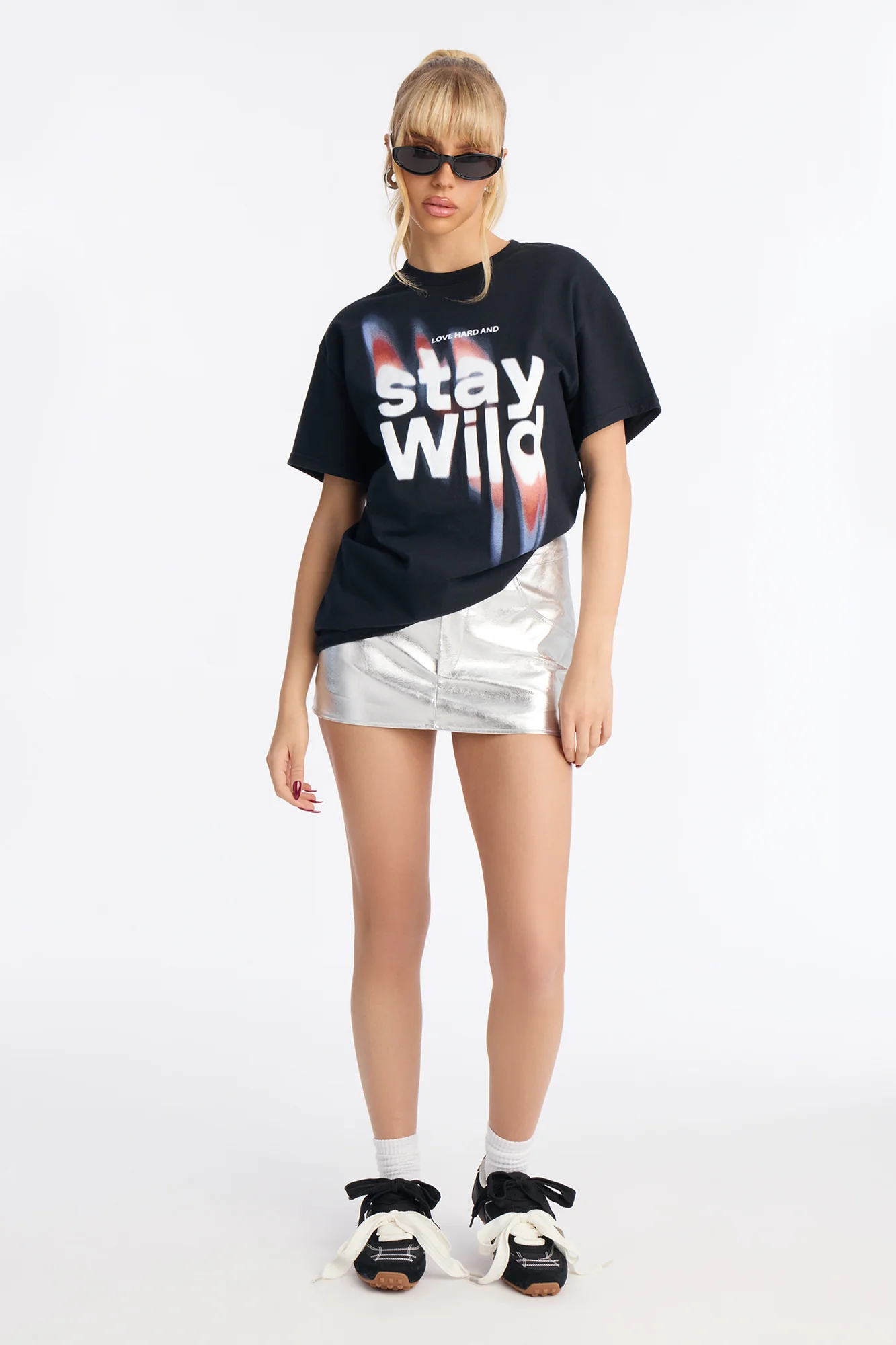 Stay Wild Oversize Tee - Black - Image 2