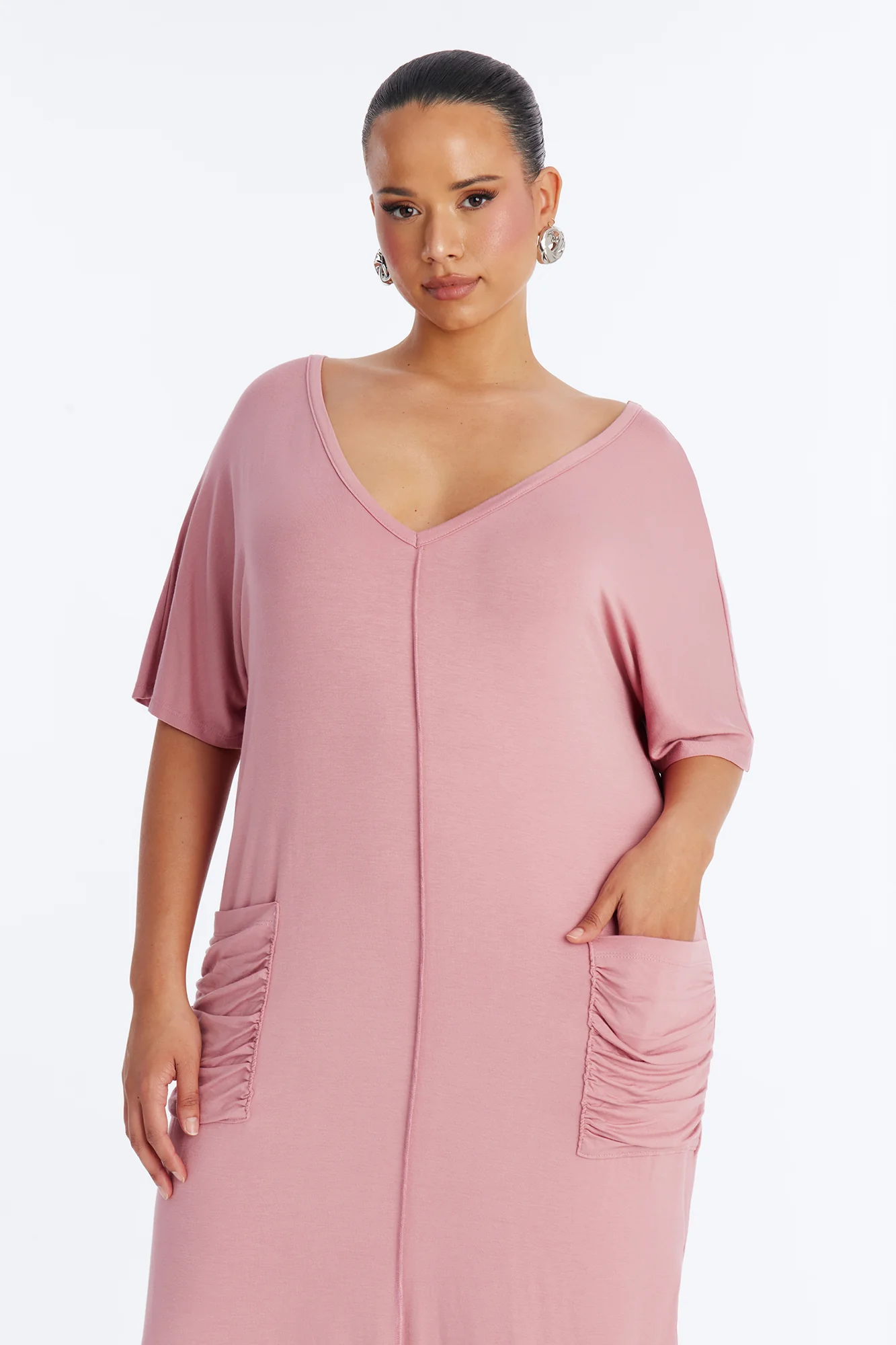 Staying In T-Shirt Maxi Dress - Mauve - Image 6