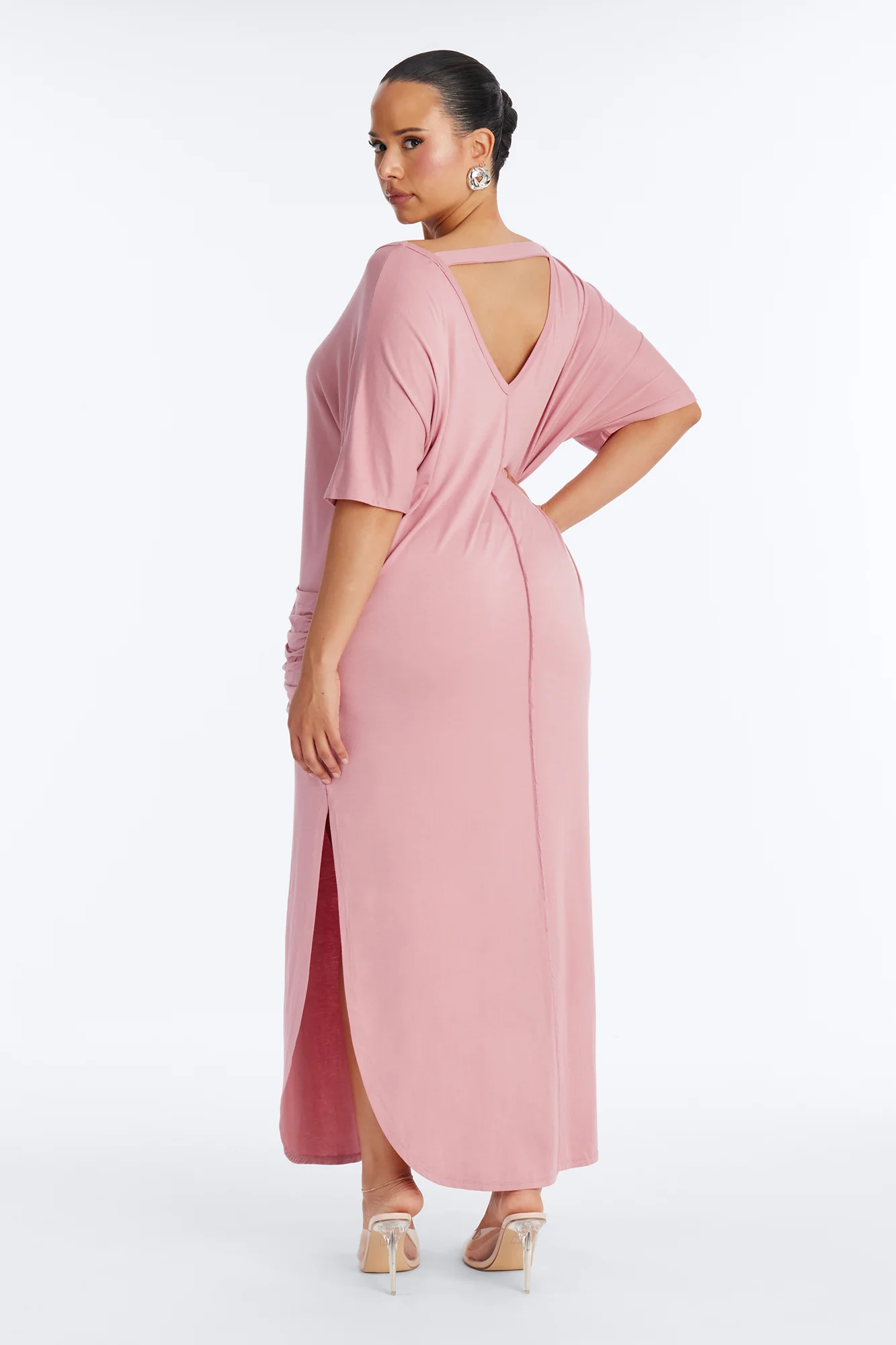 Staying In T-Shirt Maxi Dress - Mauve - Image 7