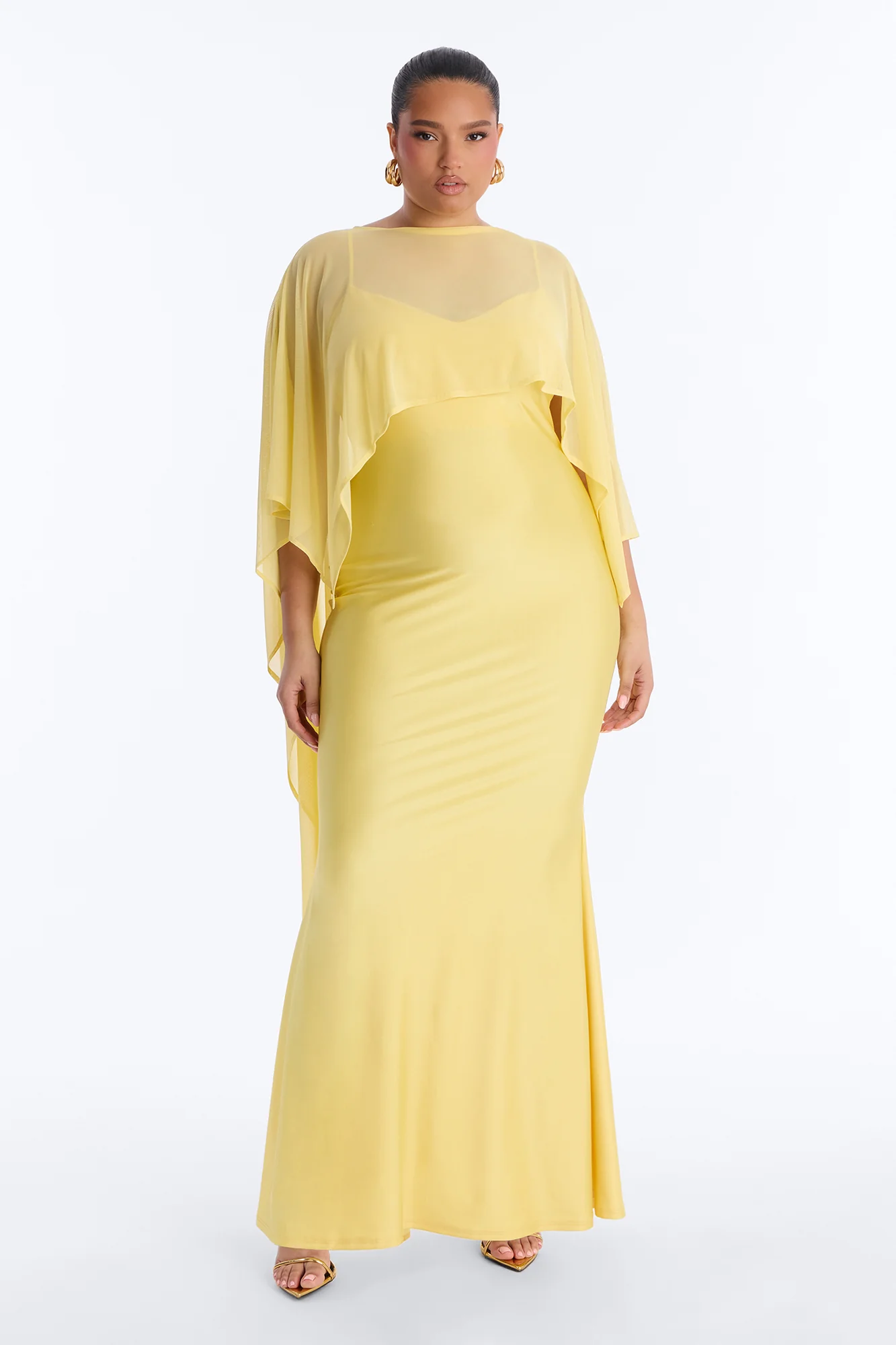 Staying True Satin Maxi Dress - Butter Yellow - Image 5