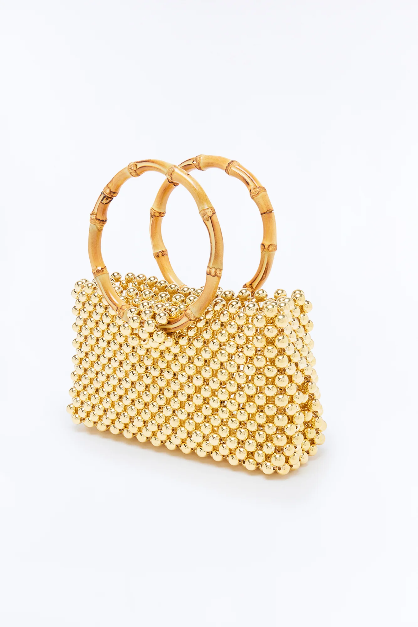 Steel The Spotlight Beaded Satchel Handbag - Gold - Image 4
