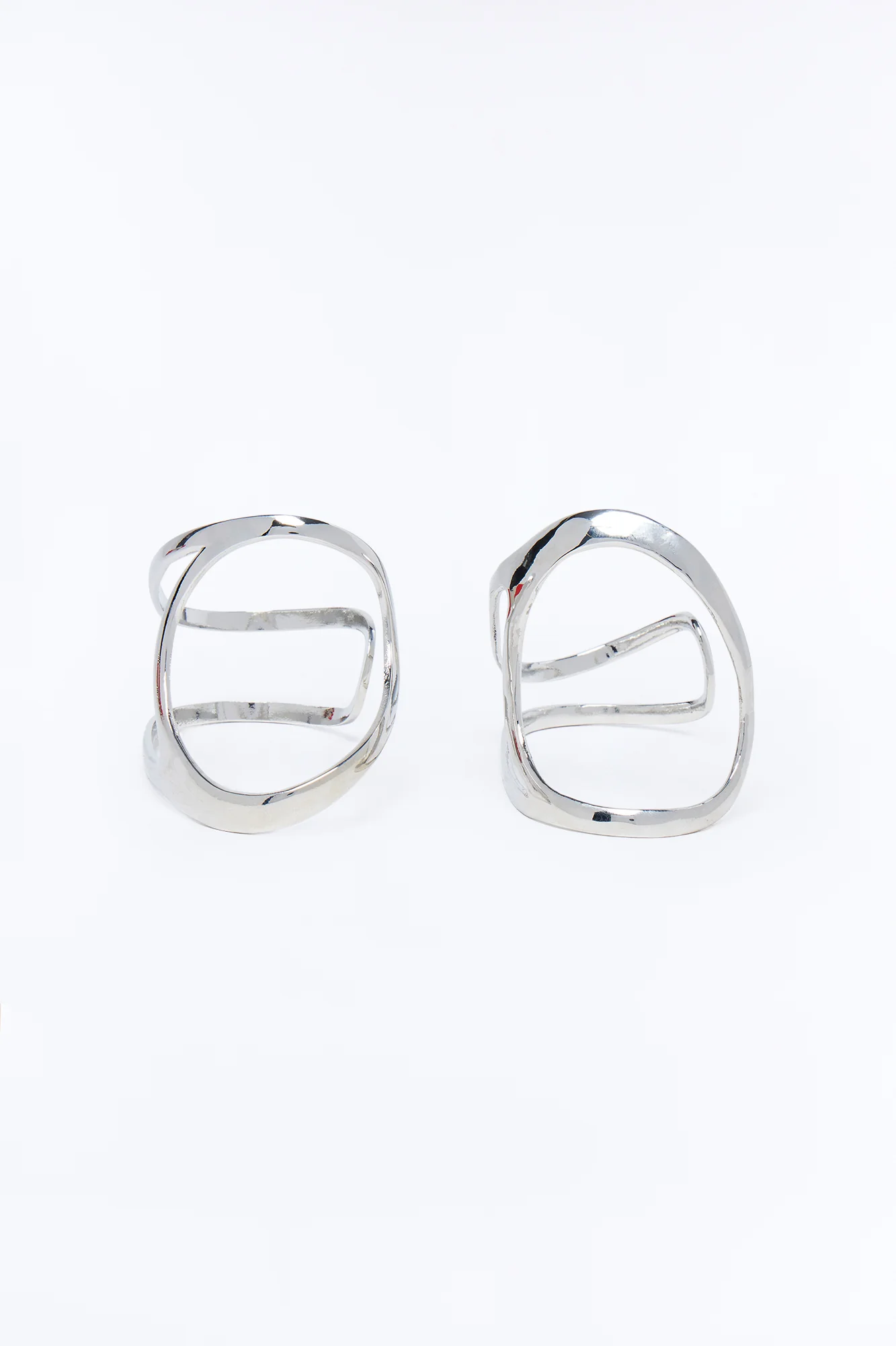 Stella 2 Piece Hand Cuff Set - Silver - Image 3