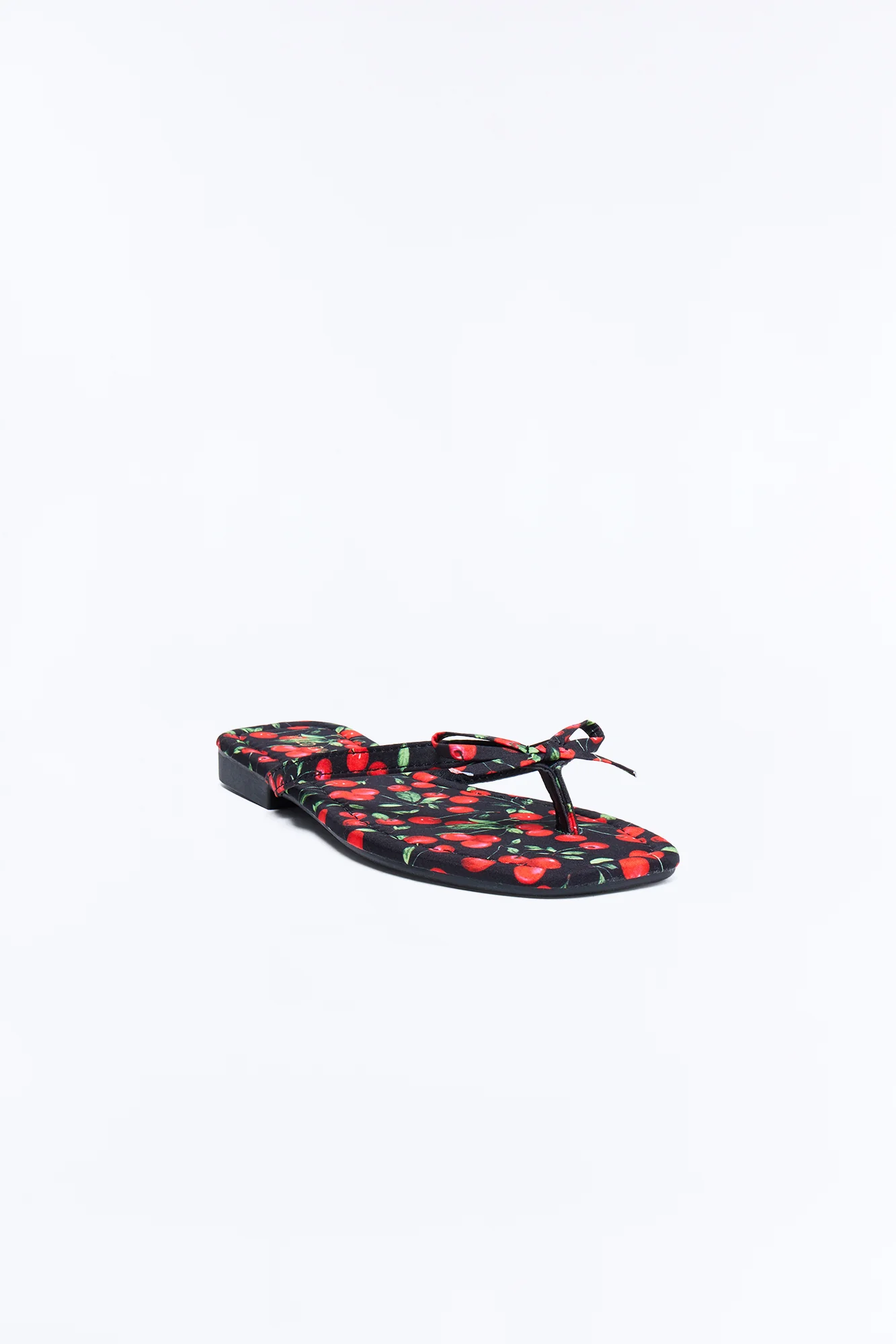 Stella Cherry Flip Flops - Black/Red - Image 2