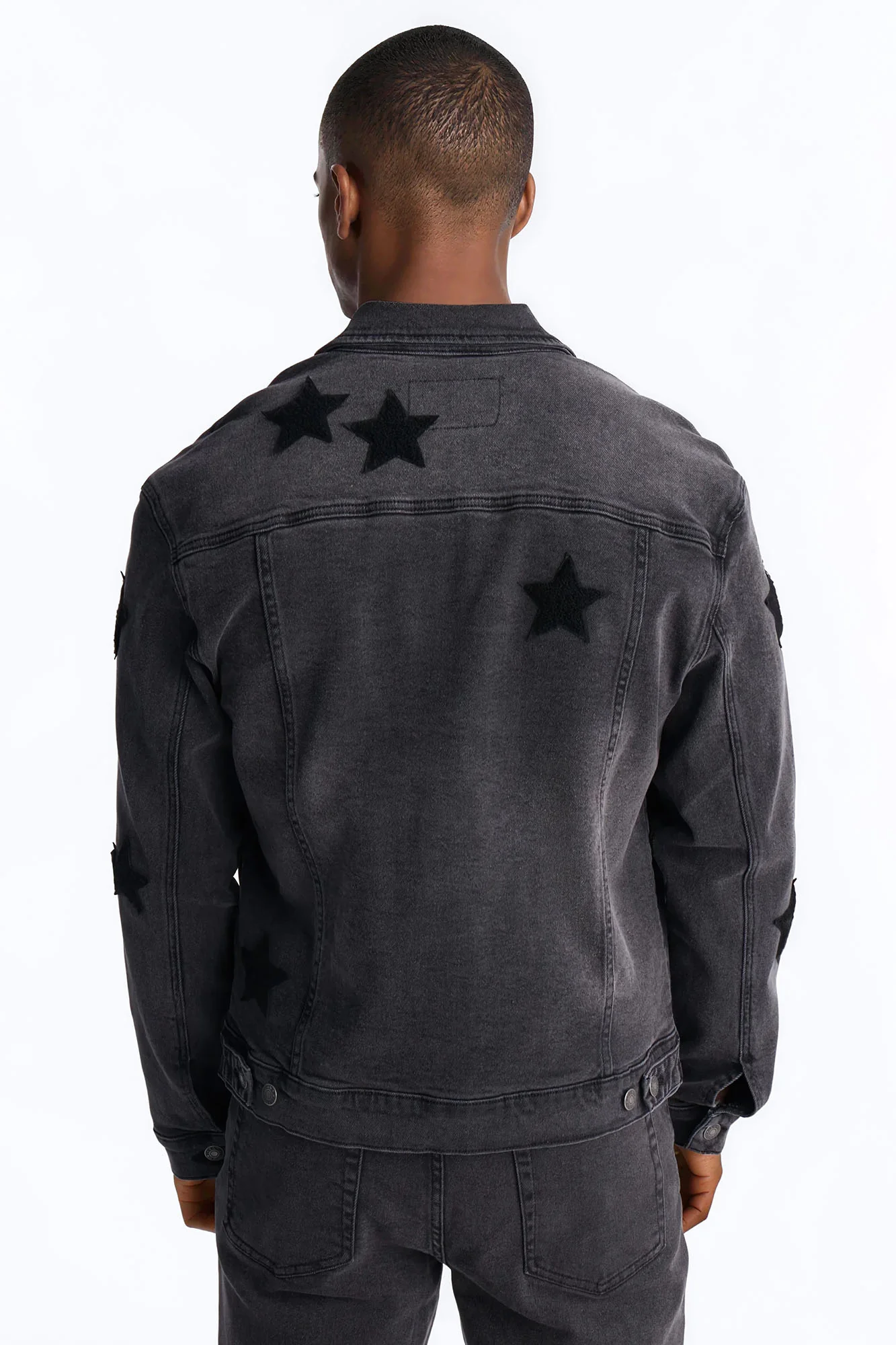 Stellar Denim Trucker Jacket - Black Wash - Image 3
