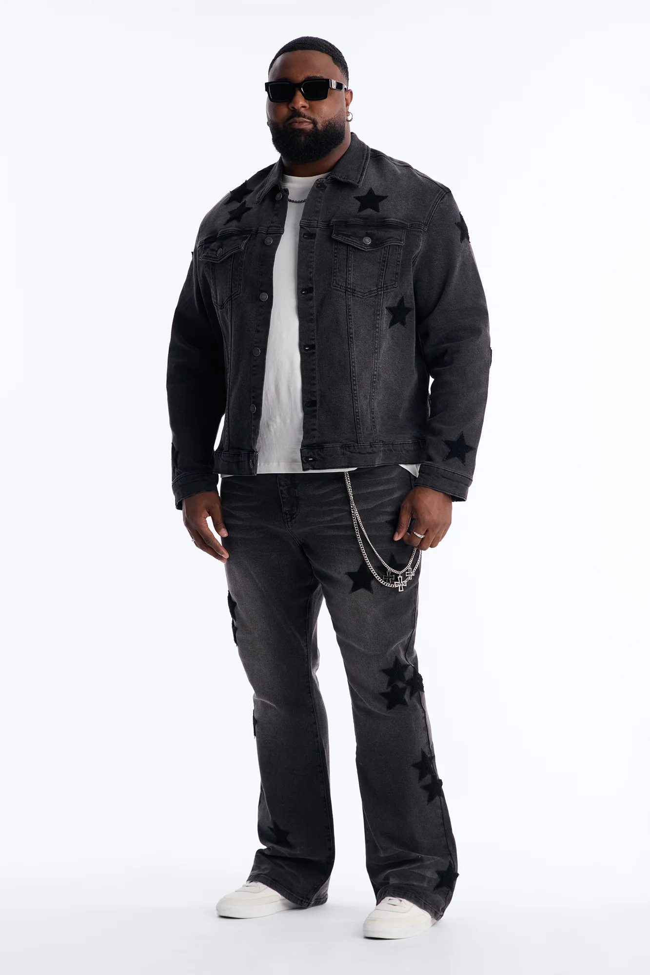 Stellar Denim Trucker Jacket - Black Wash - Image 5