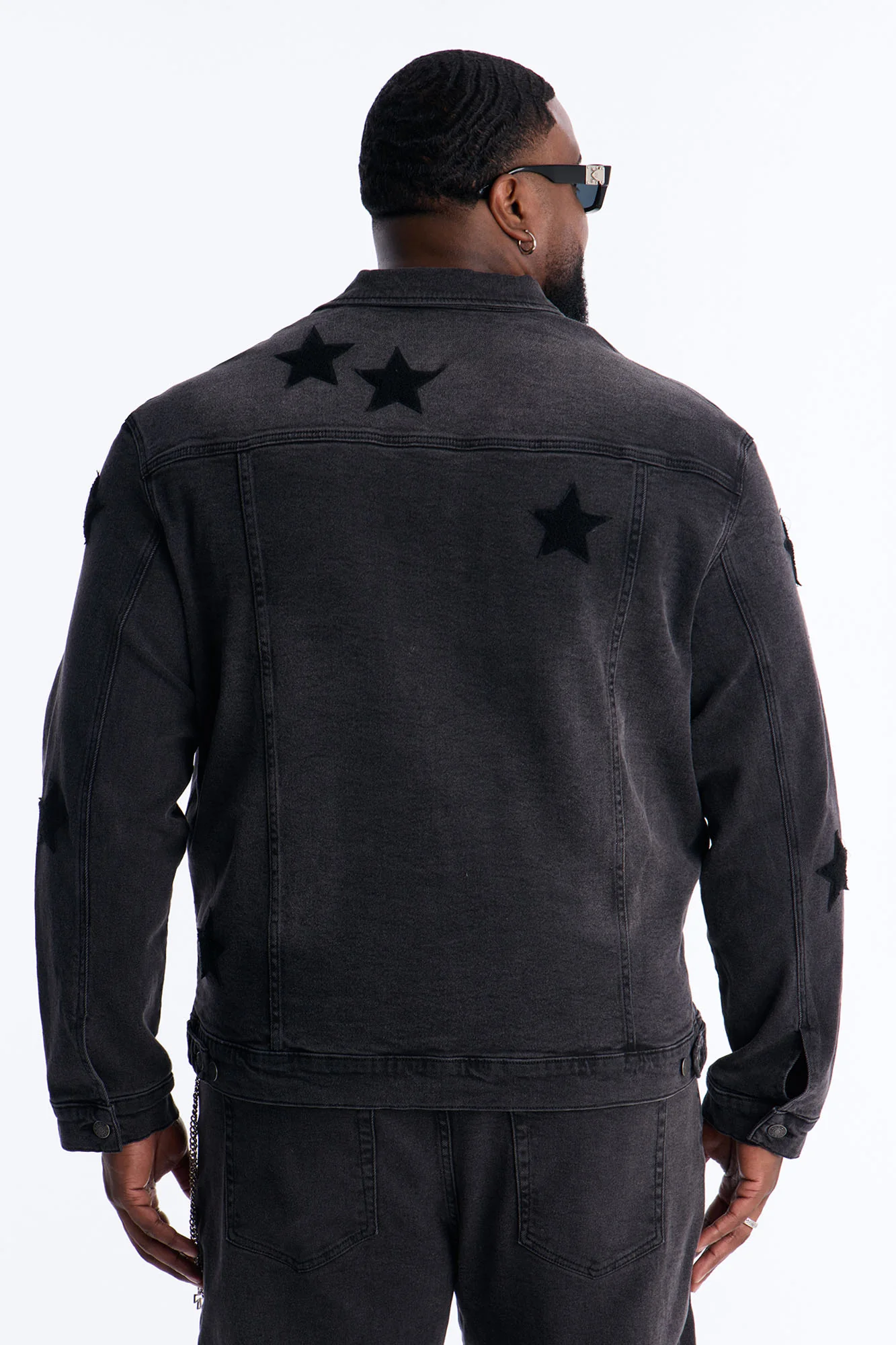 Stellar Denim Trucker Jacket - Black Wash - Image 8