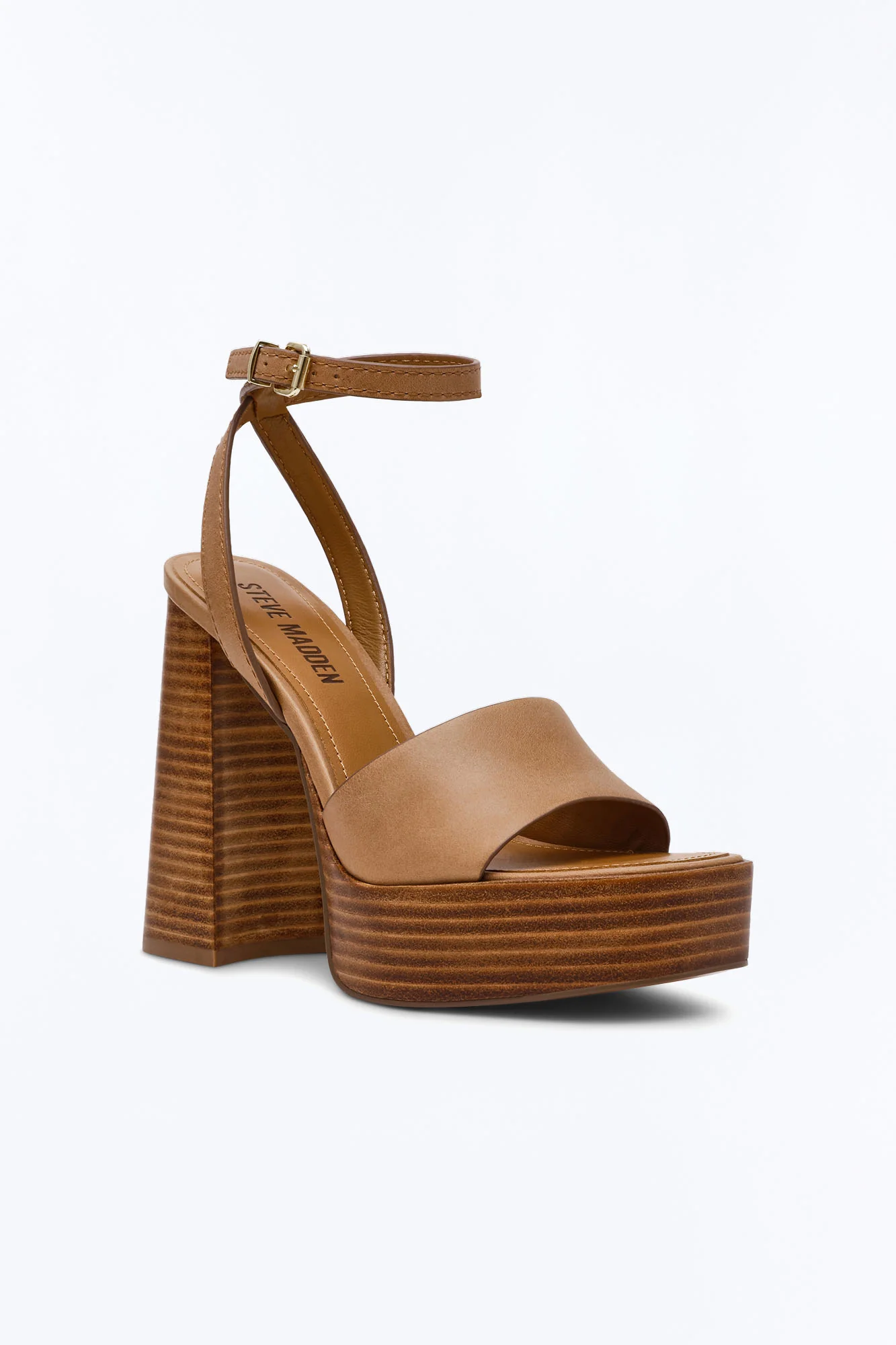 Steve Madden Floria Leather Platform Heels - Banana - Image 2