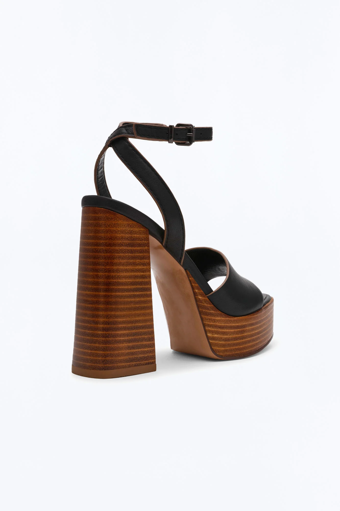 Steve Madden Floria Leather Platform Heels - Black - Image 4