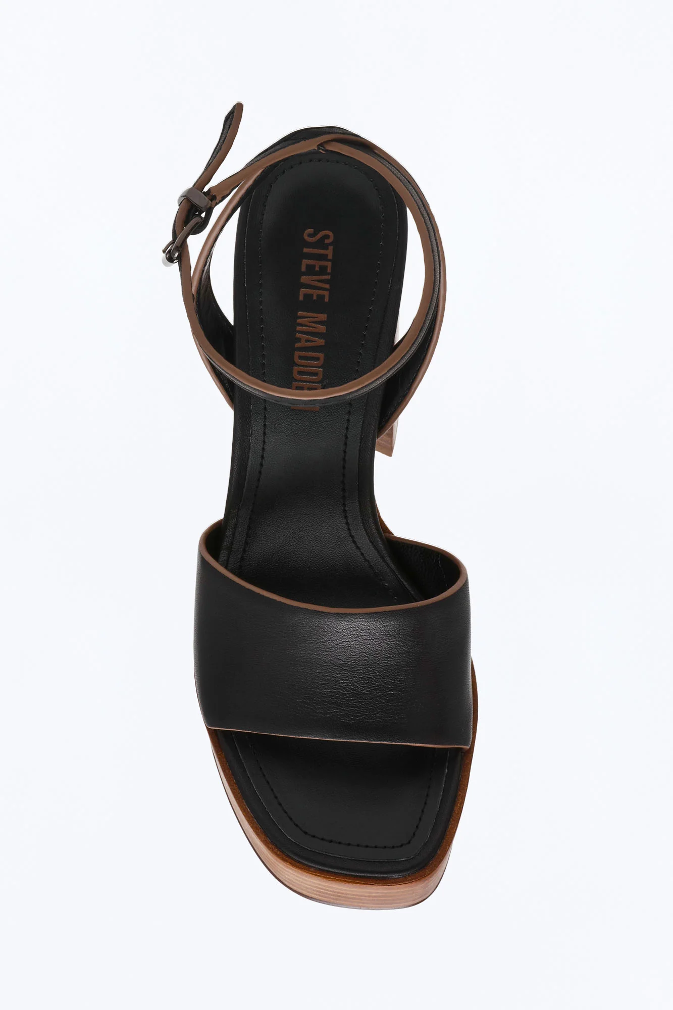 Steve Madden Floria Leather Platform Heels - Black - Image 5