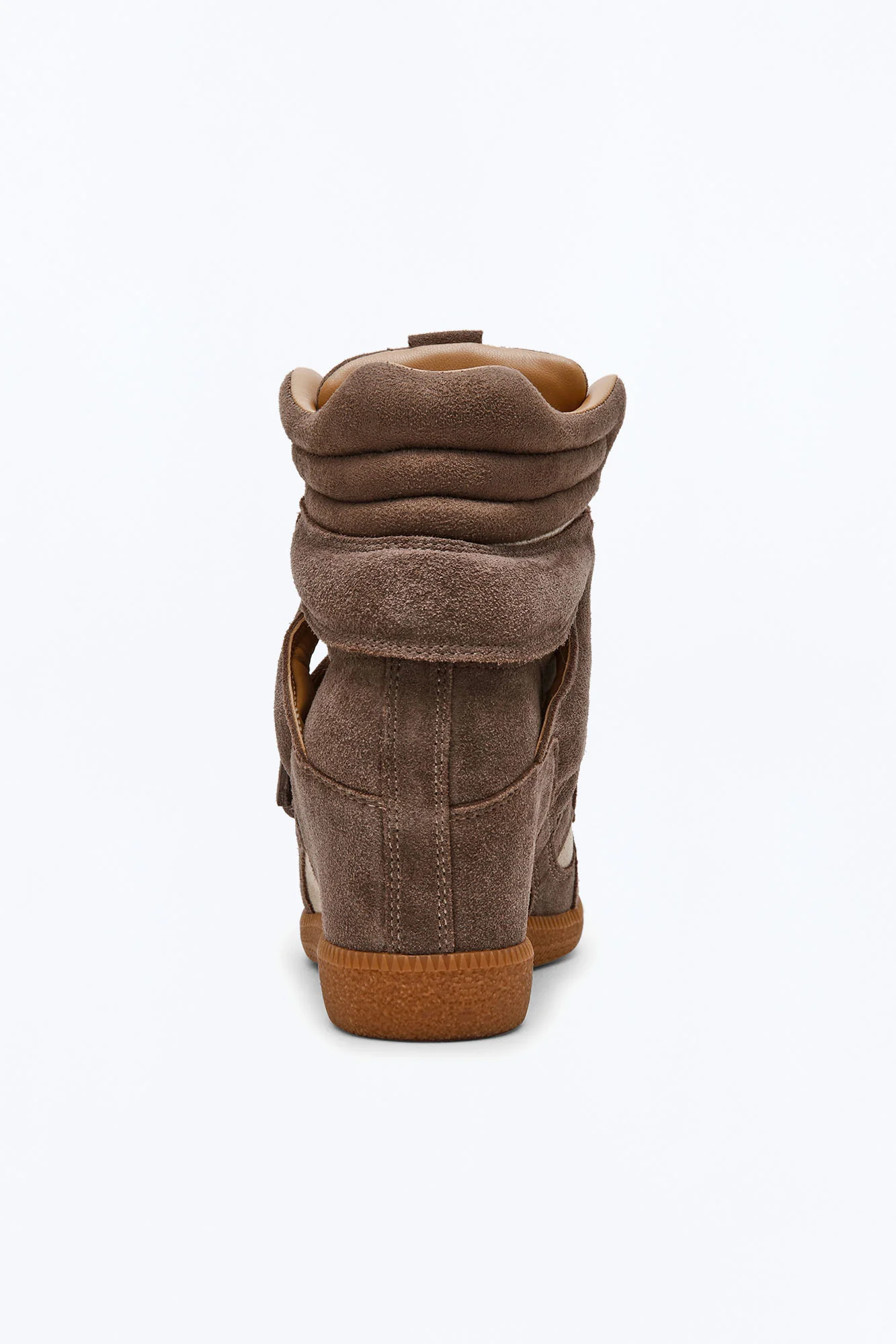 Steve Madden Mavis Suede Wedge Sneakers - Taupe - Image 3