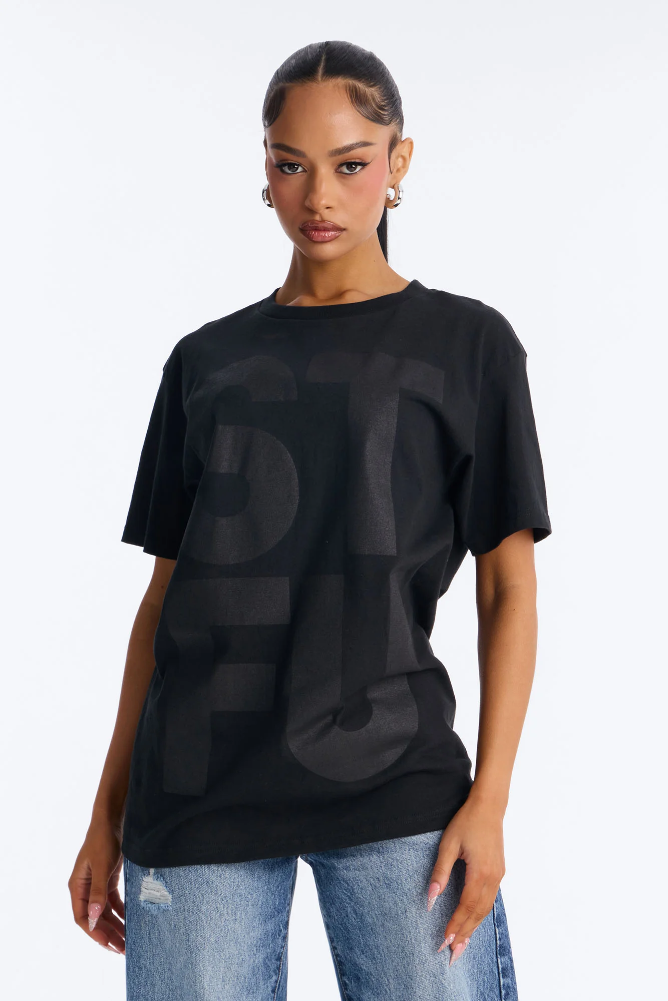 STFU Oversized Tee - Black