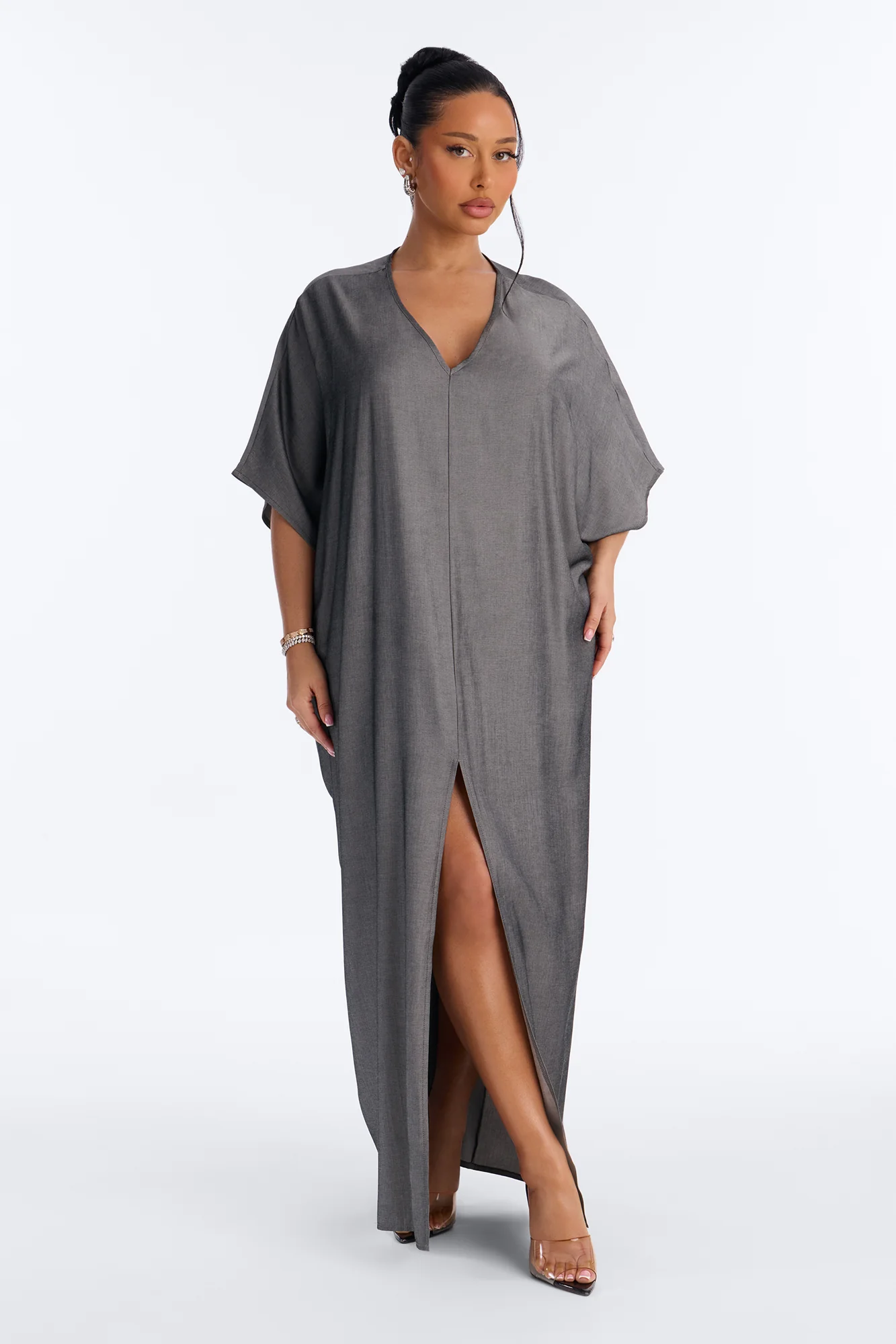 Still A Big Deal Maxi Dress - Grey