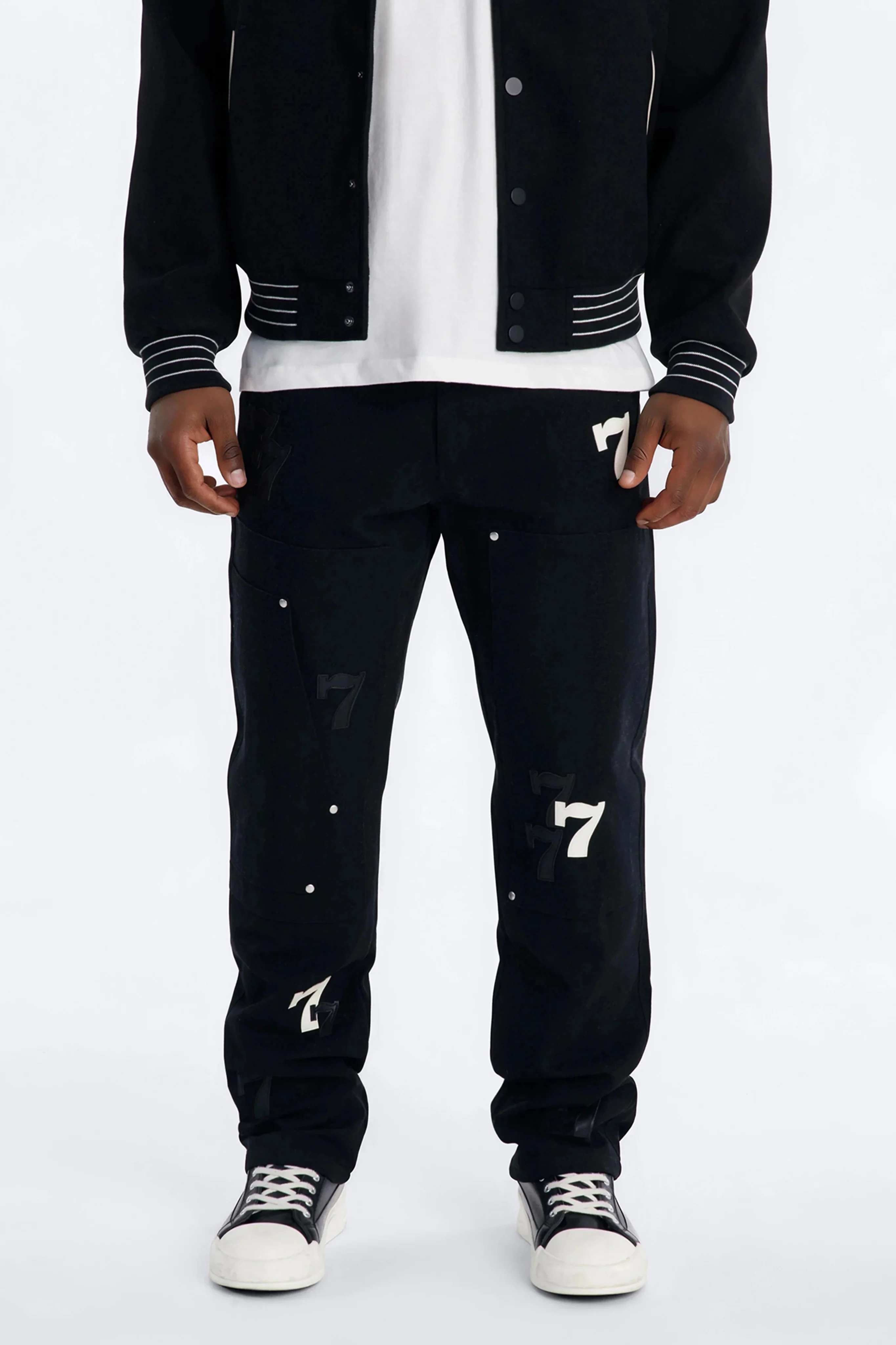 Straight Angel Numbers Pant - Black